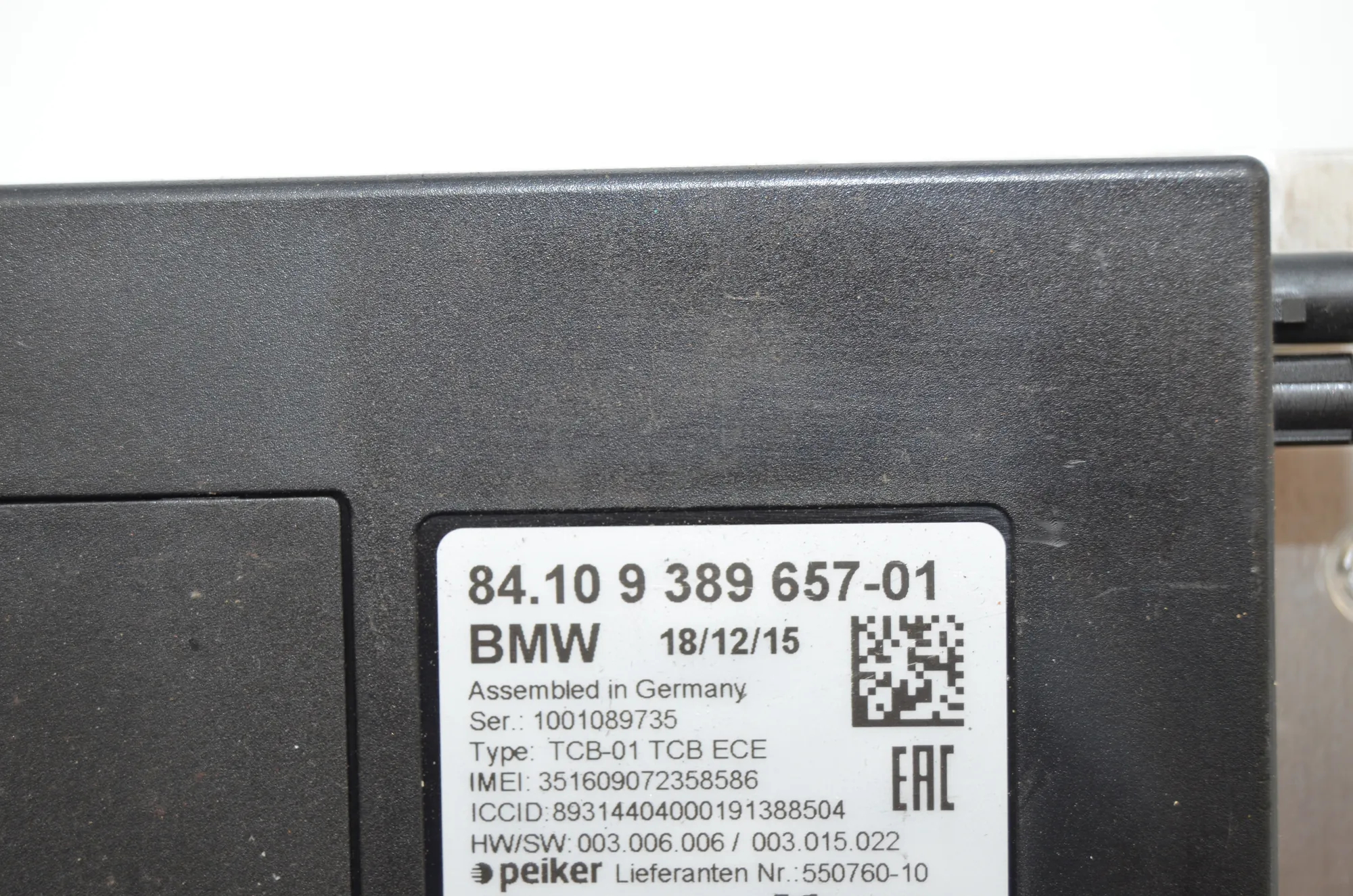 Other Control Units – OEM 9389657 · BMW X1 (F48) xDrive 18 d 2016 – 5