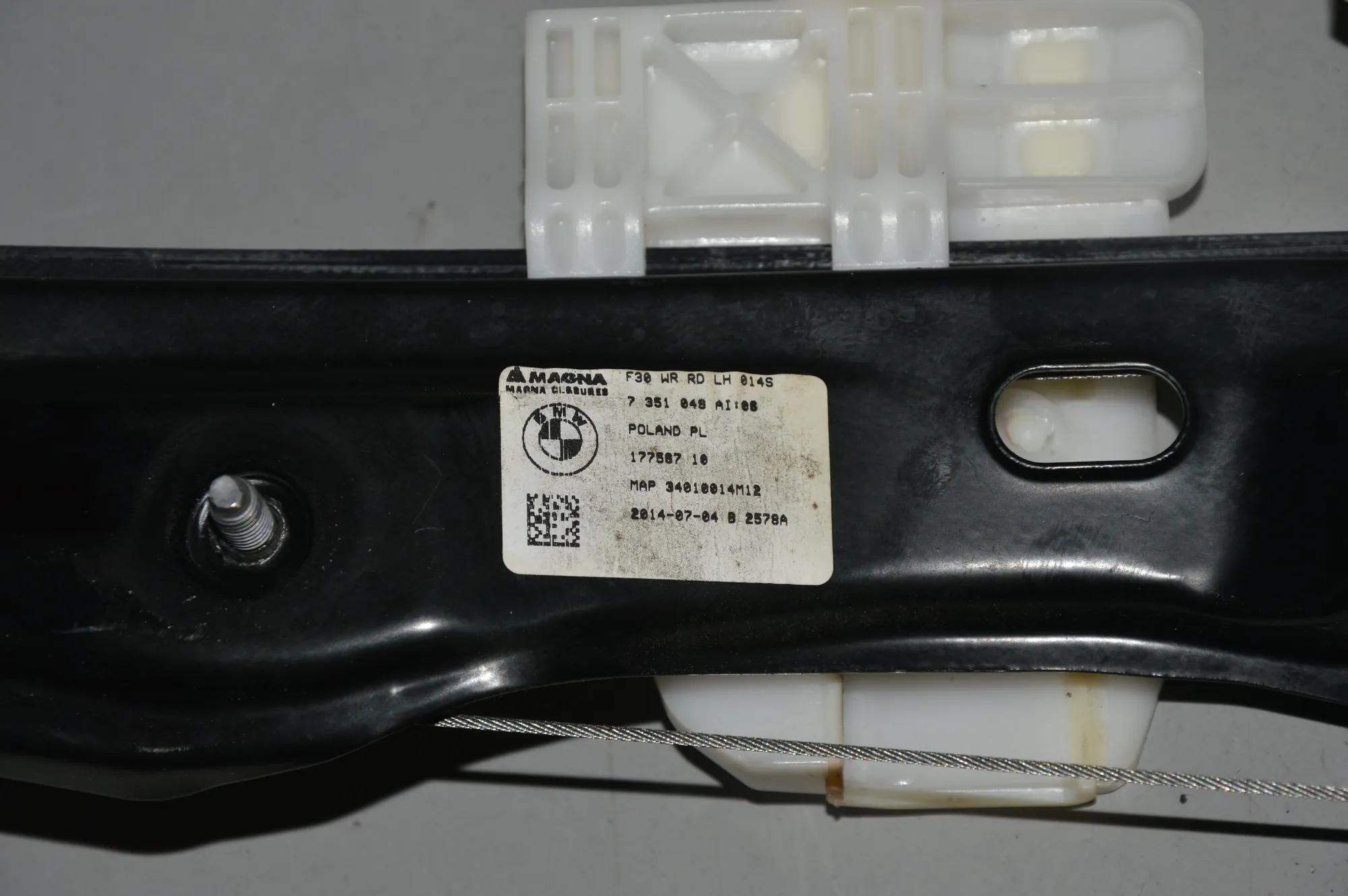 Rear Left Door Window Regulator – OEM 7351048 · BMW 3 (F30, F80) 328 i xDrive 2014 – 3