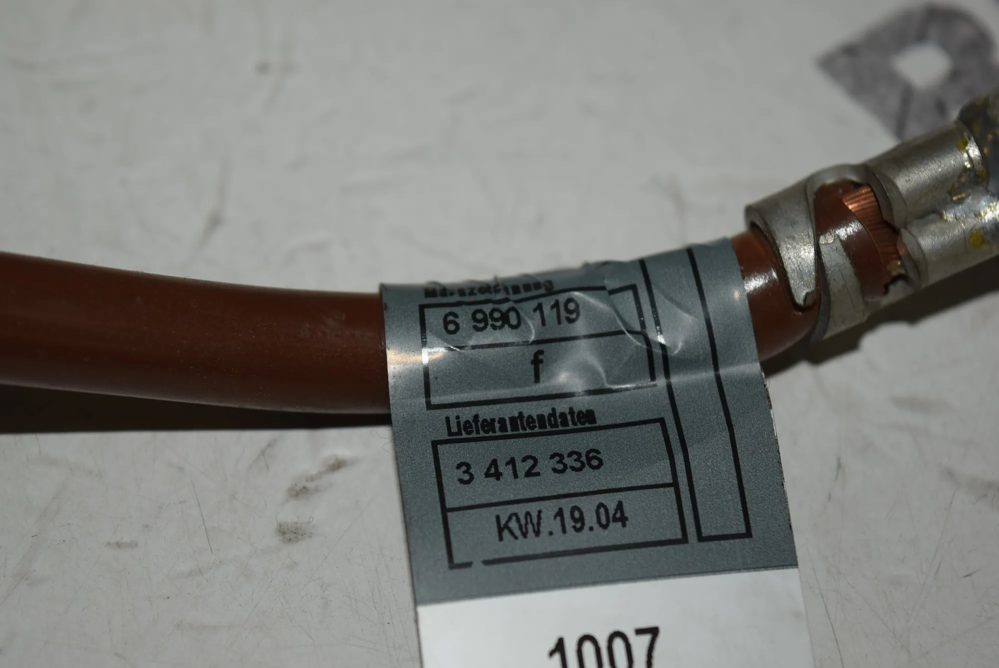 Negative Battery Cable – OEM 34123366990119 · BMW X3 (E83) 3.0 i xDrive 2004 – 3
