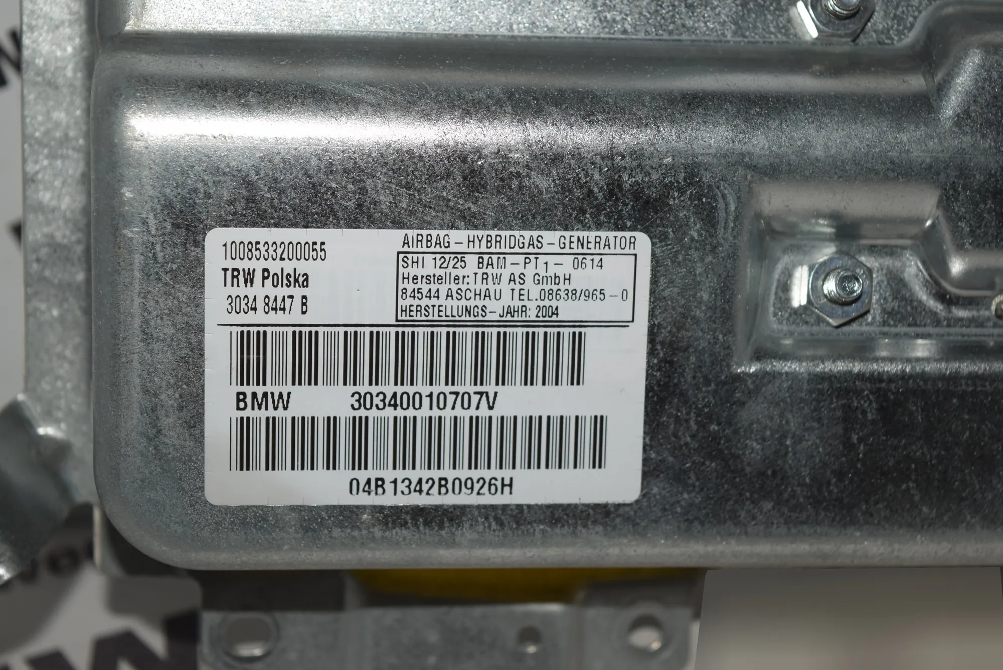 Front Left Door Safety Bag SRS – OEM 3400107 · BMW X3 (E83) 3.0 i xDrive 2004 – 3