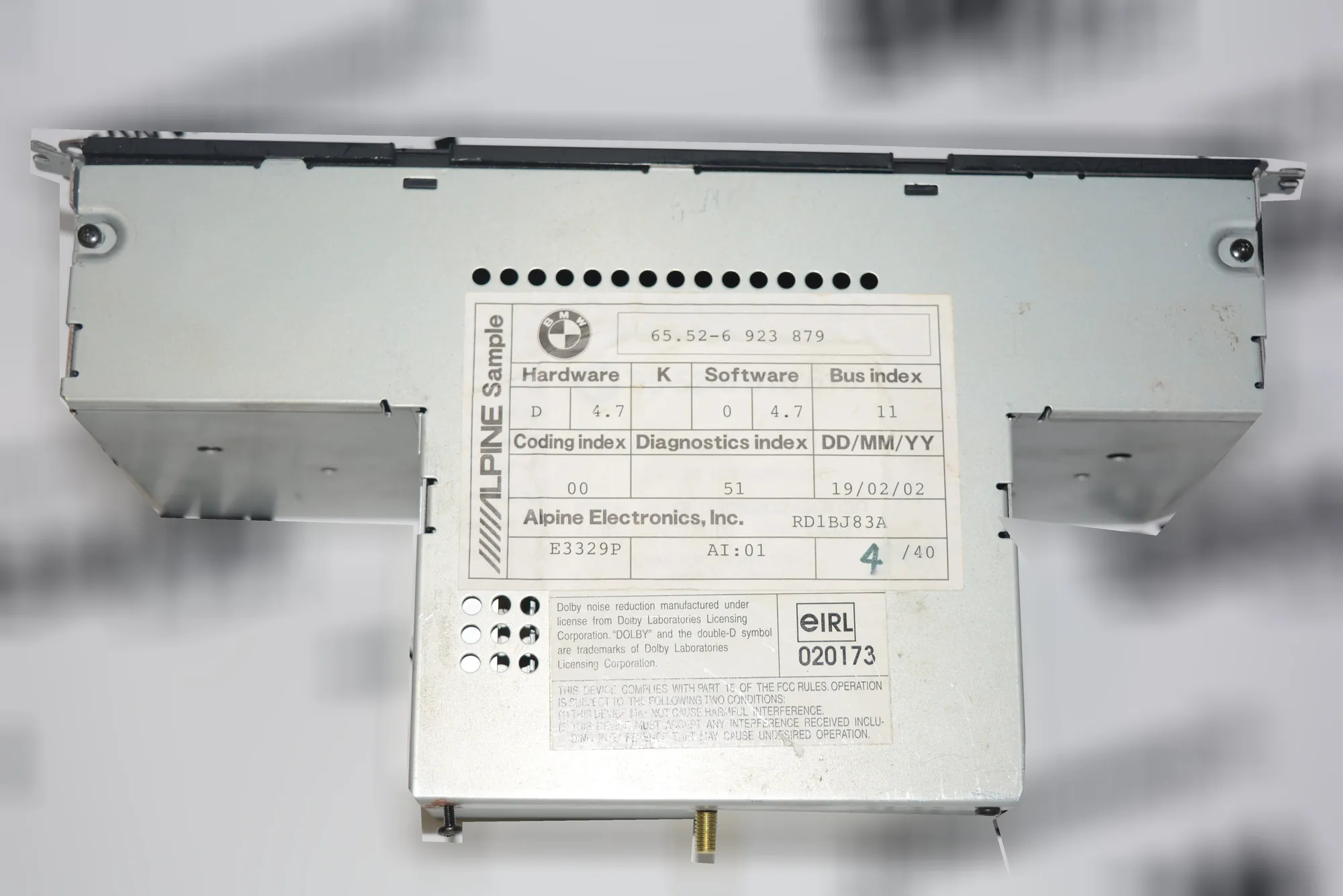 Navigation Screen Display – OEM 6923879 · BMW 5 (E39) BMW 5 (E39) 2000 – 3