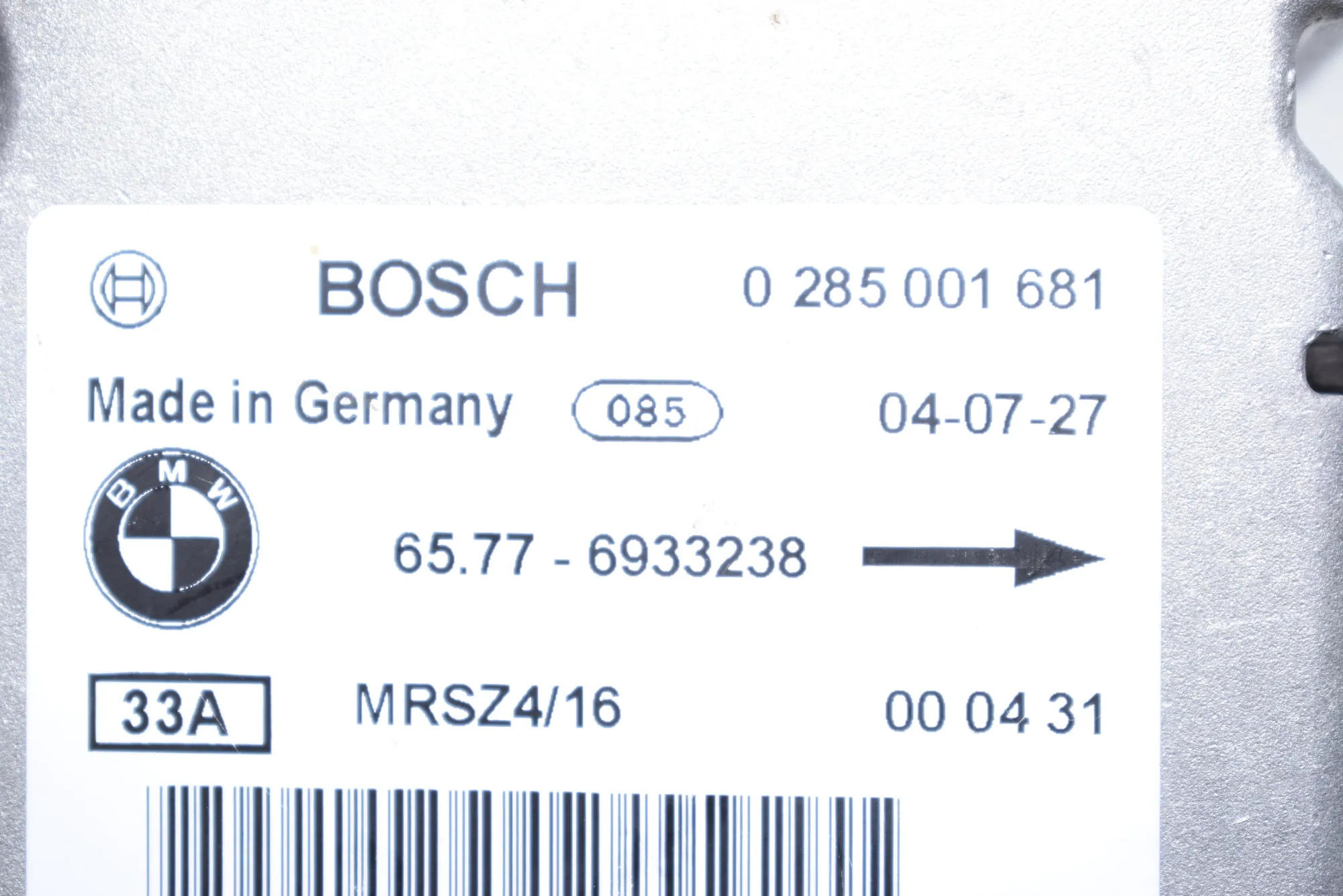 SRS Control Unit – OEM 6933238 · BMW X5 (E53) 4.4 i 2004 – 6