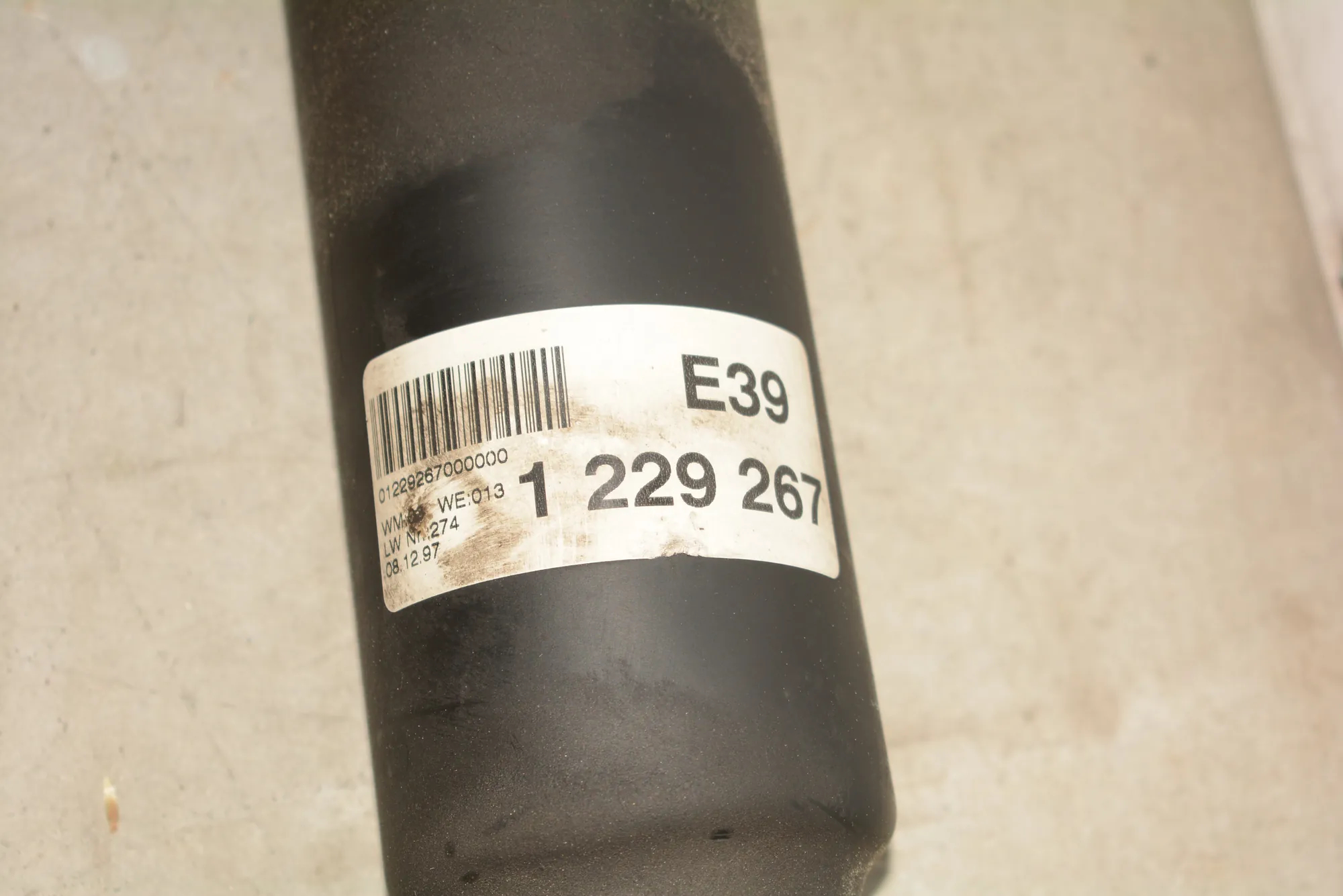 Propshaft Cardan – OEM 1229267 · BMW 5 Touring (E39) 525 tds 1997 – 5