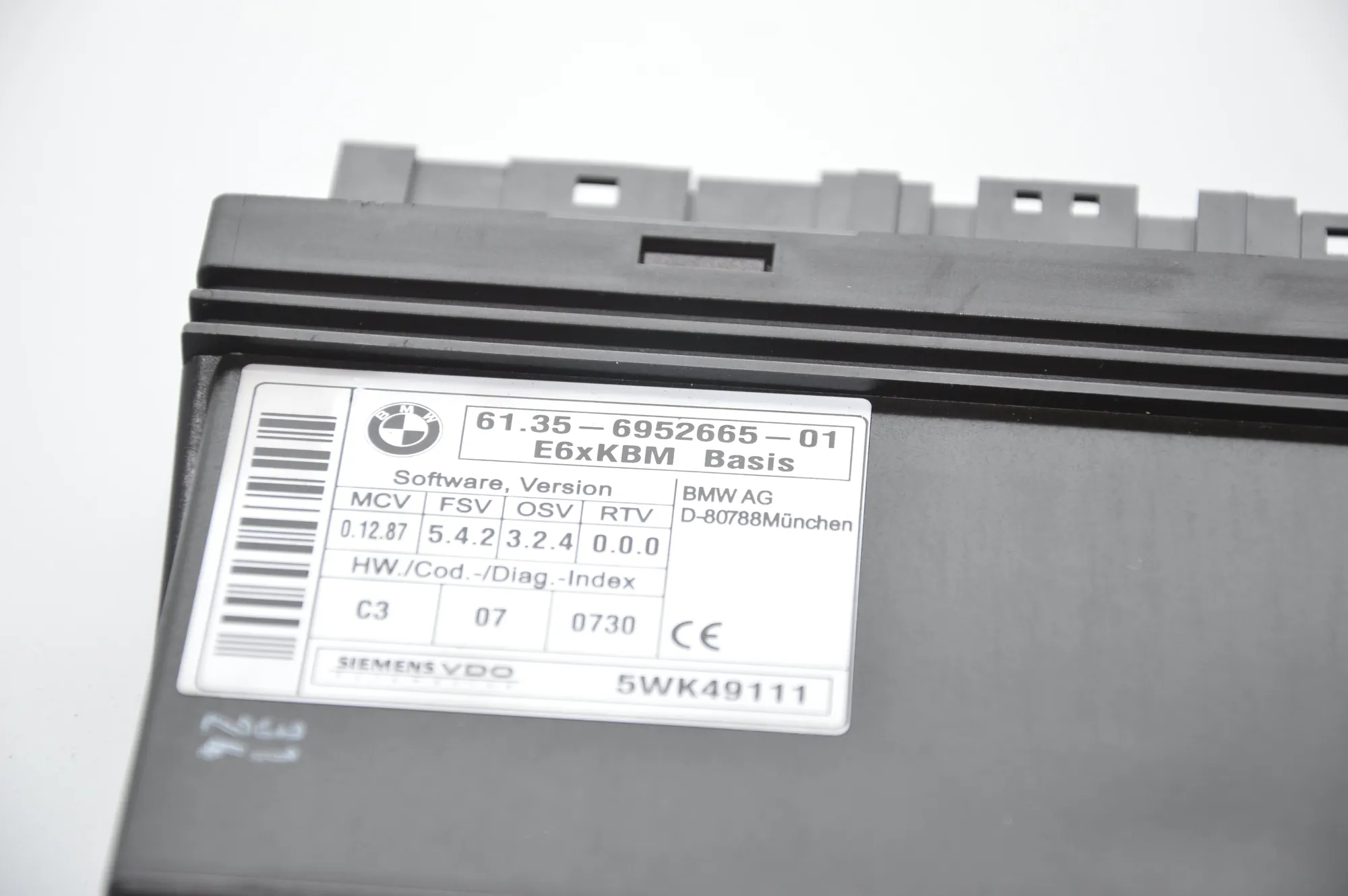 Comfort Control Unit – OEM 6952665 · BMW 6 (E63) 645 Ci 2004 – 6