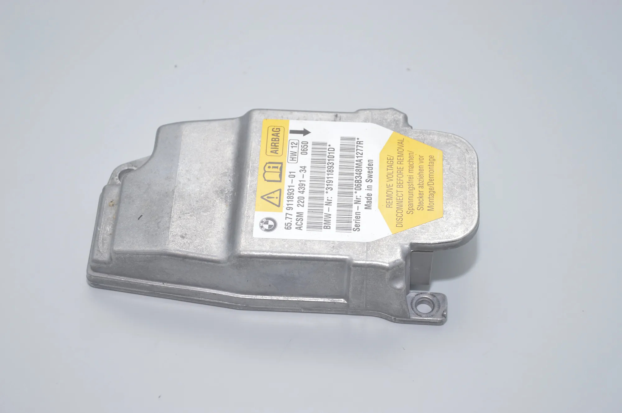 SRS Control Unit – OEM 9118931 · BMW 5 (E60) 525 d 2007 – 2
