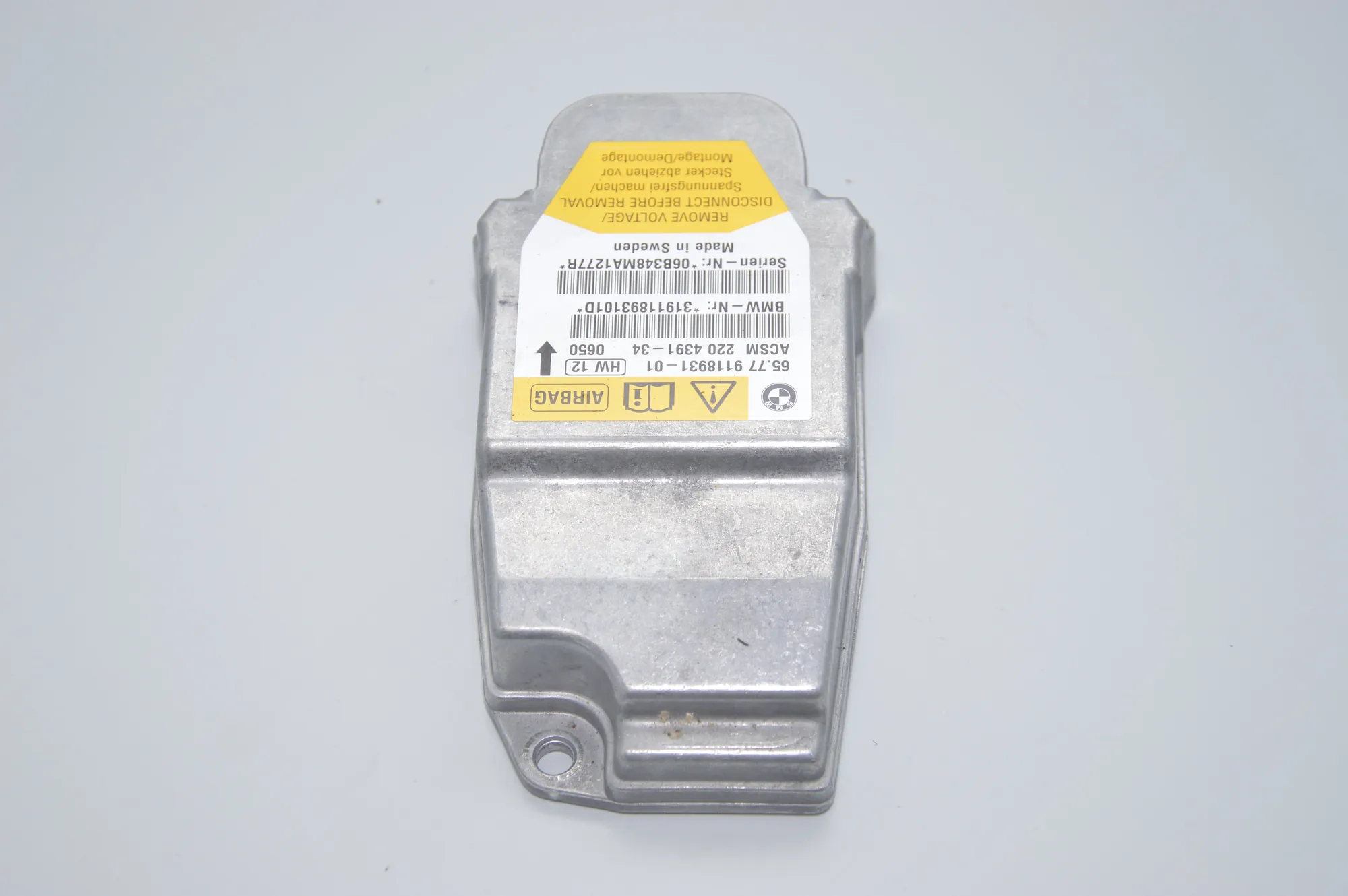 SRS Control Unit – OEM 9118931 · BMW 5 (E60) 525 d 2007 – 3