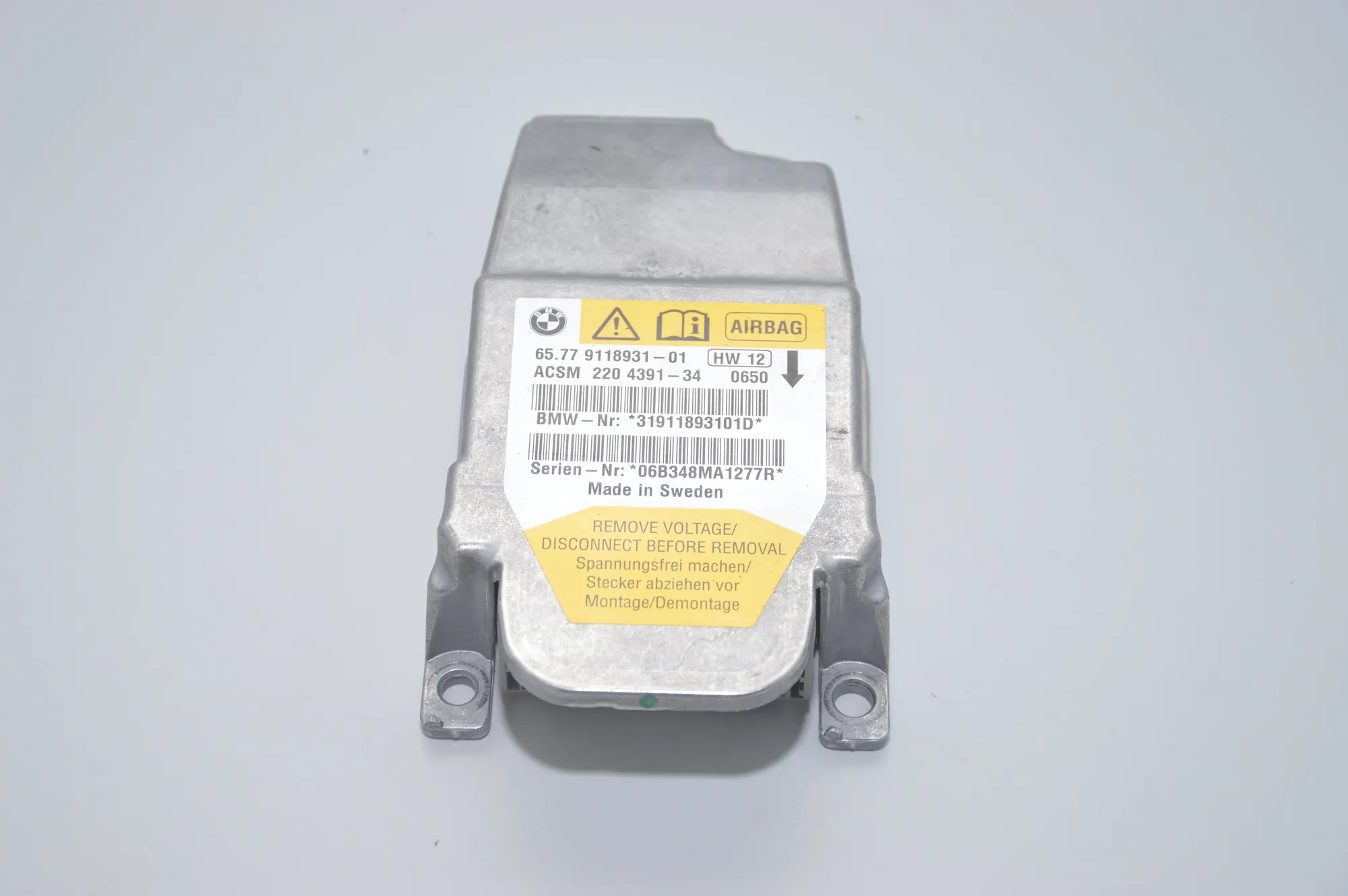 SRS Control Unit – OEM 9118931 · BMW 5 (E60) 525 d 2007