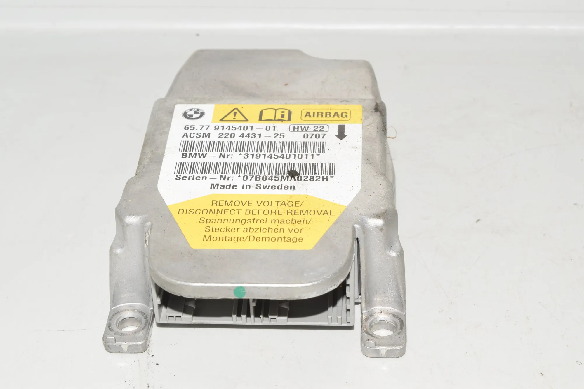 SRS Control Unit – OEM 9145401 · BMW 5 (E60) 520 d 2007 – 2