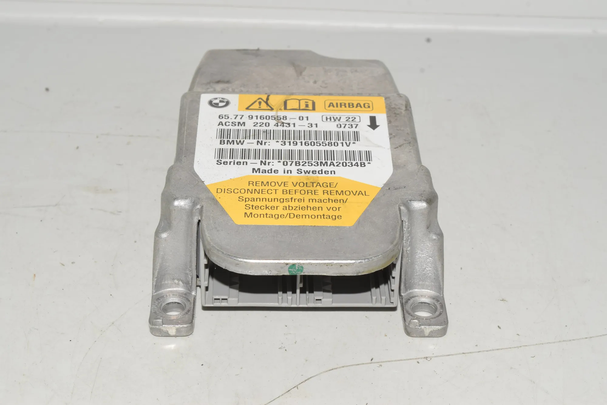 SRS Control Unit – OEM 9160558 · BMW 5 (E60) 520 d 2007