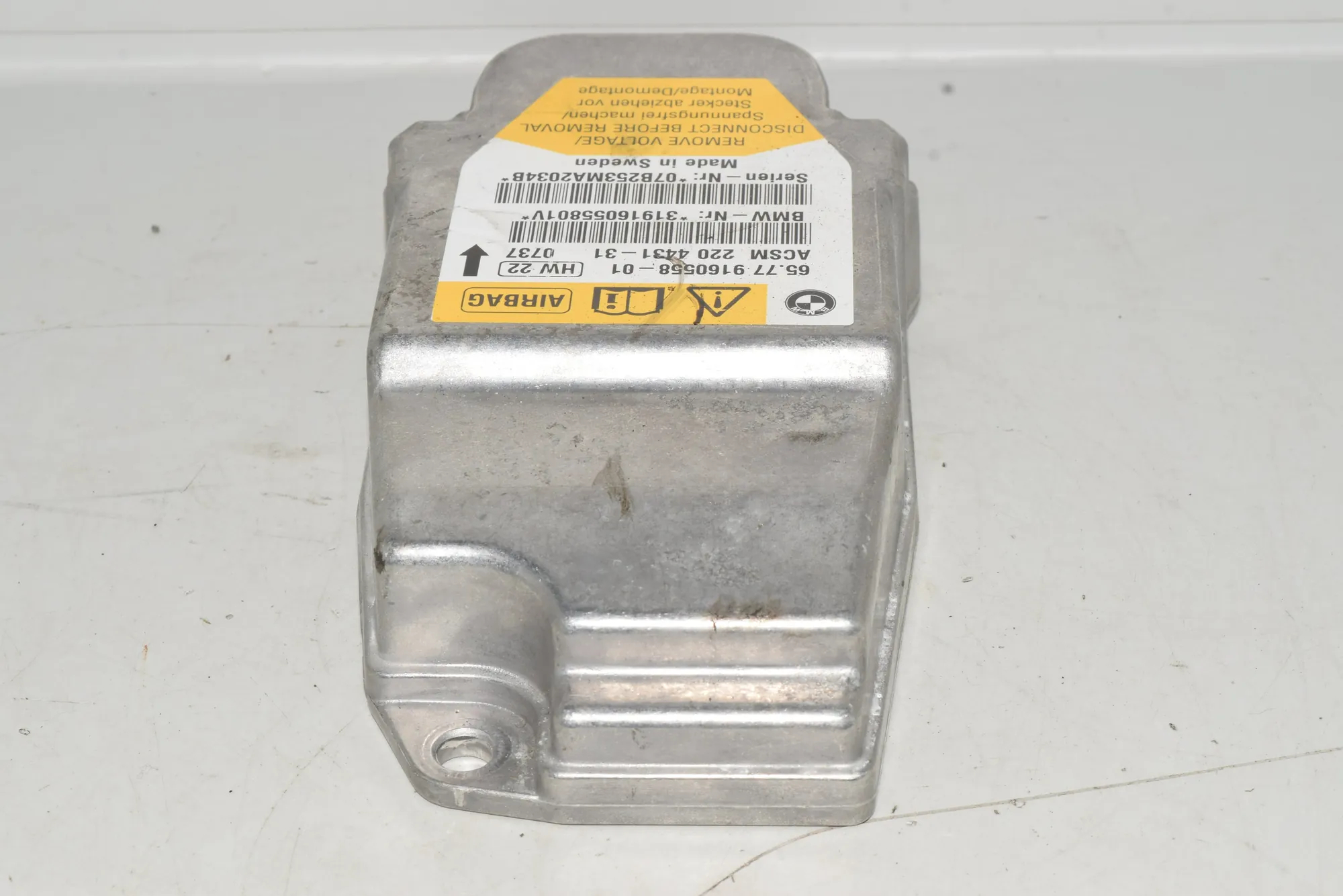 SRS Control Unit – OEM 9160558 · BMW 5 (E60) 520 d 2007 – 3