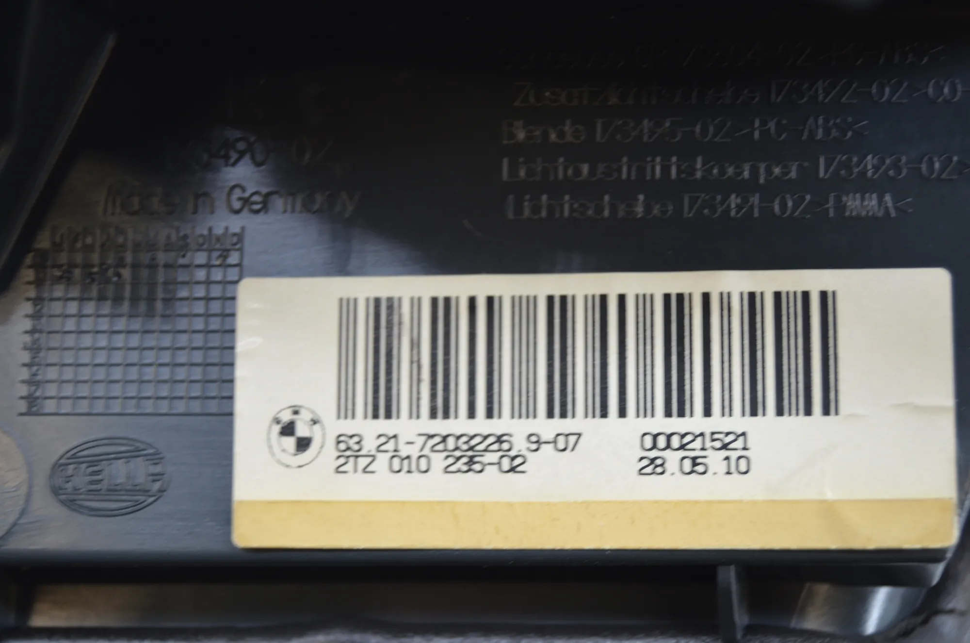 Rear Tail Light Set – OEM 7203225 · BMW 5 (F10) 525 d 2010 – 9