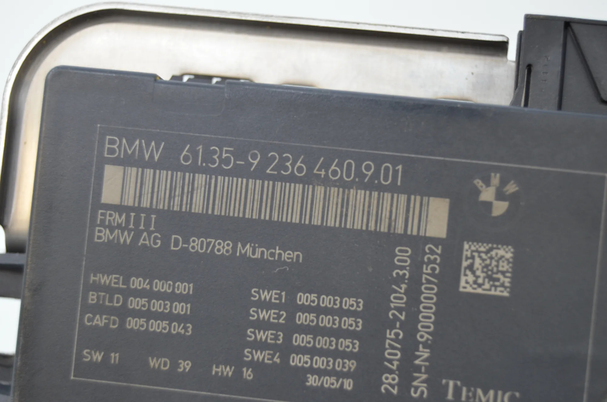 Other Control Units – OEM 9236460 · BMW 5 (F10) 525 d 2010 – 7