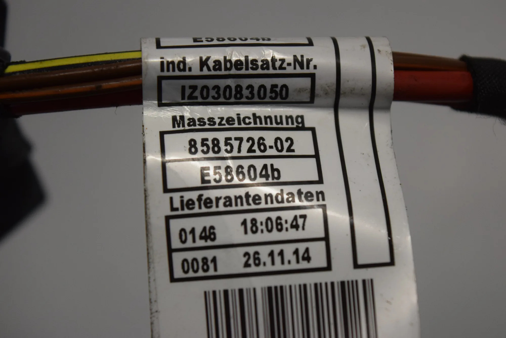 Cable Harness – OEM 8585726 · BMW 3 (F30, F80) 318 d 2015 – 2