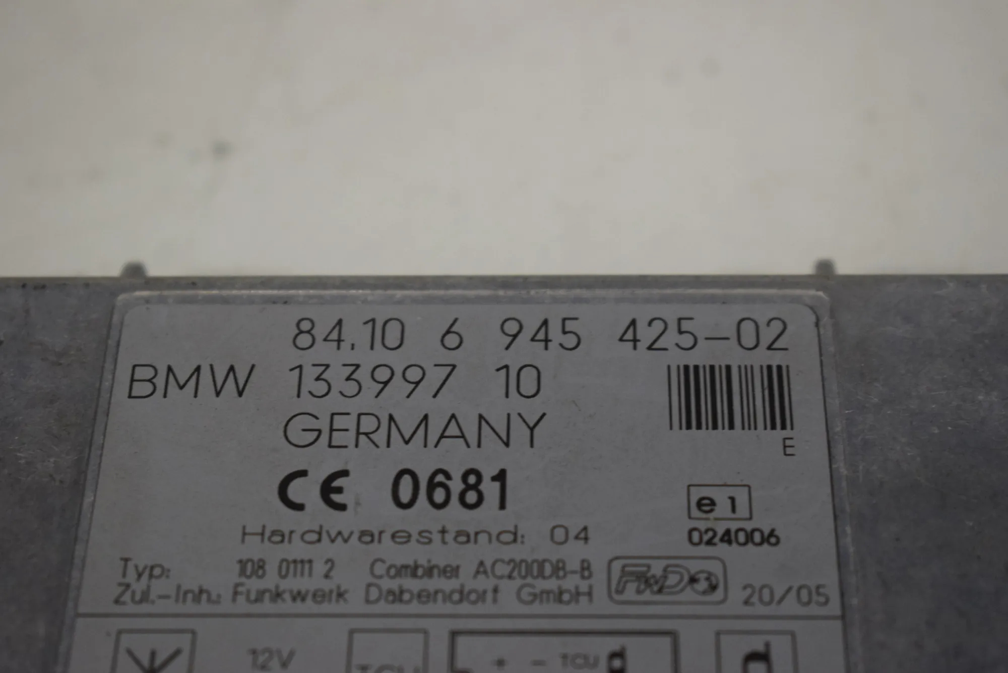 Other Control Units – OEM 6945425 · BMW X5 (E53) 3.0 i 2005 – 5