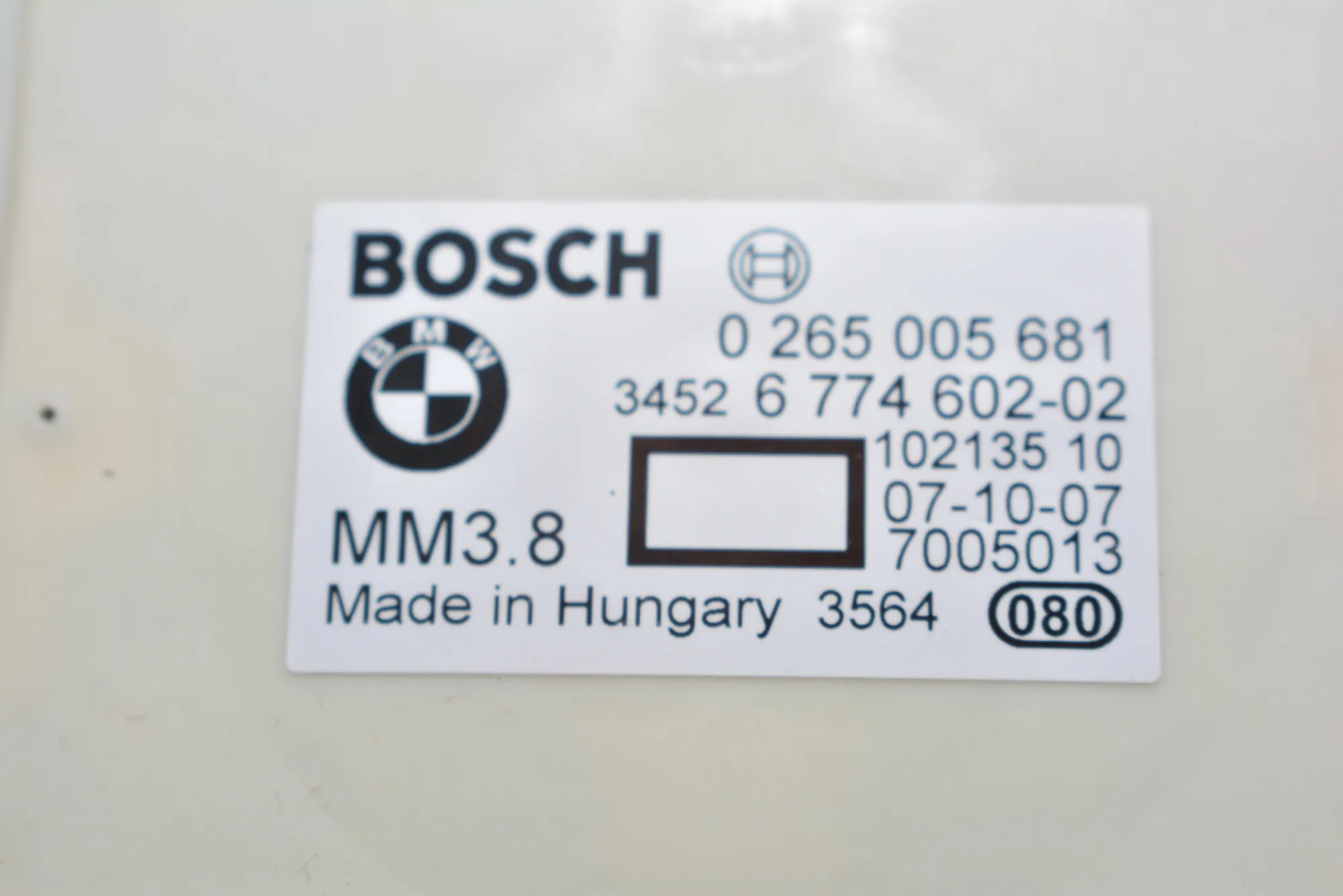Acceleration Sensor – OEM 0265005681 · BMW 3 Touring (E91) 325 i xDrive 2007 – 4