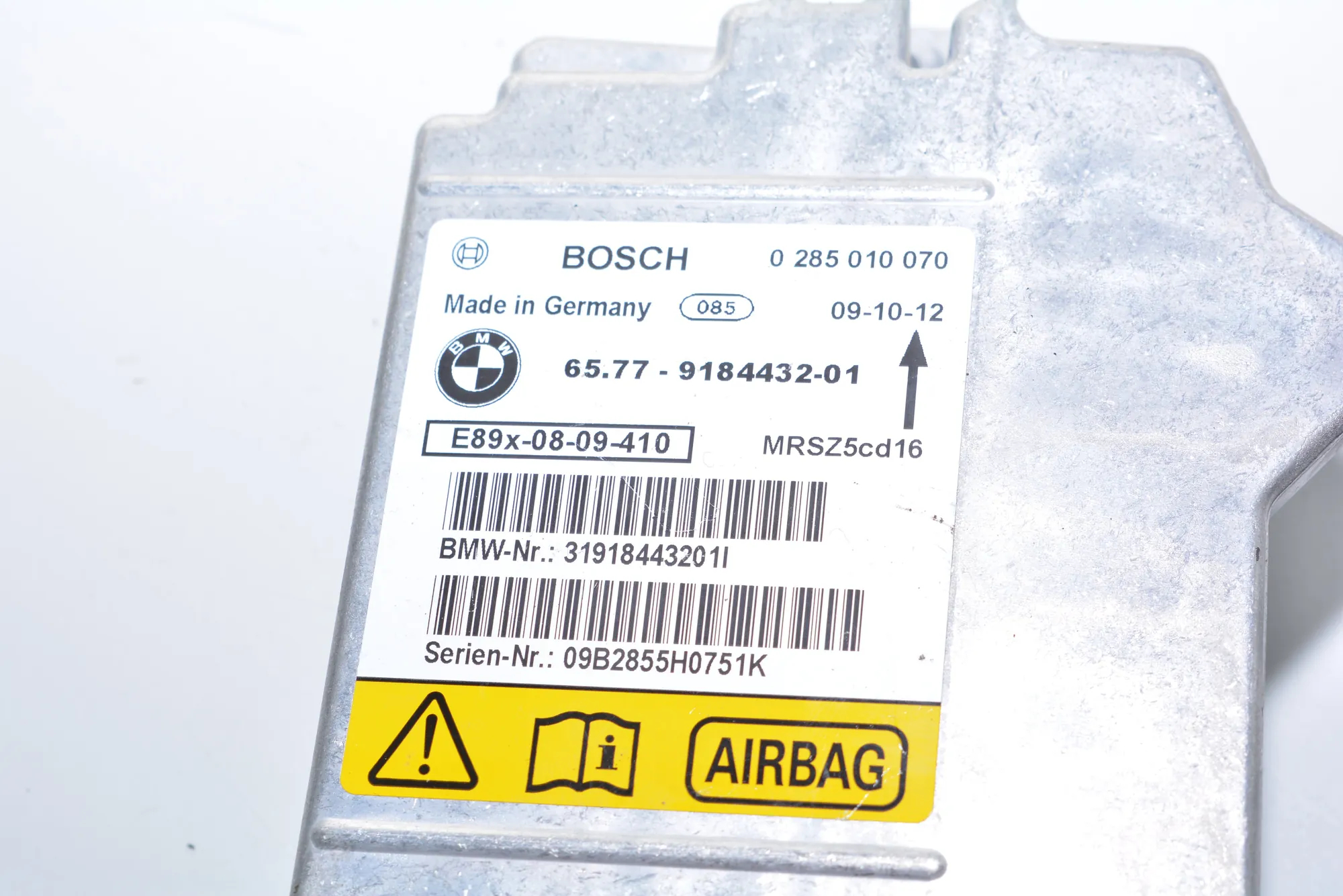 SRS Control Unit – OEM 0285010070 · BMW 1 (E81) 118 d 2009 – 4