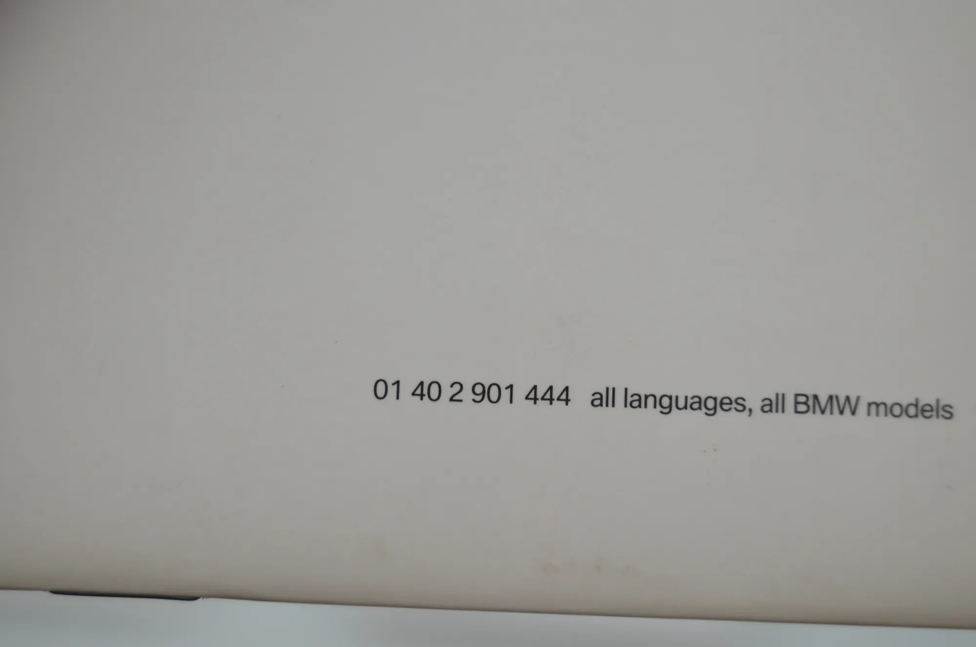 Manual Service Book – OEM 2901444 · BMW 5 Touring (F11) 530 d 2012 – 4