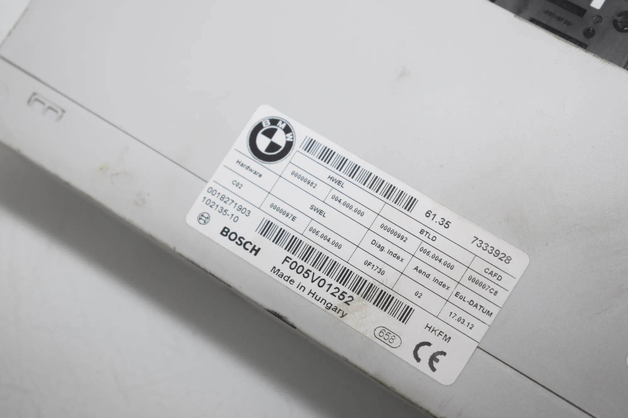 Other Control Units – OEM 9162643 · BMW 5 Touring (F11) 530 d 2012 – 8