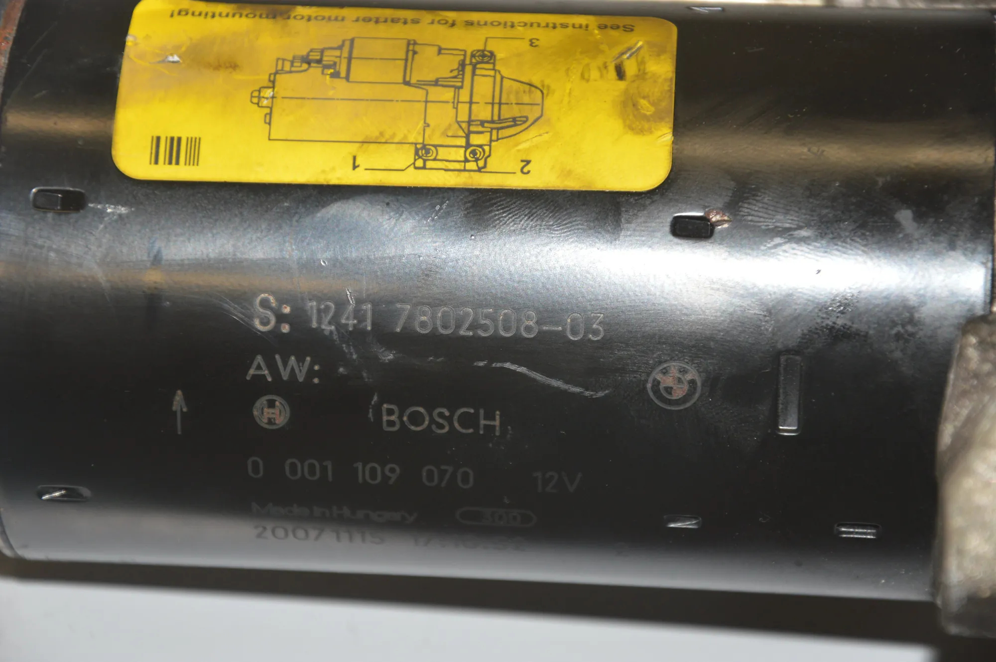 Starter Motor – OEM 7802508 · BMW 5 (E60) 520 d 2007 – 4