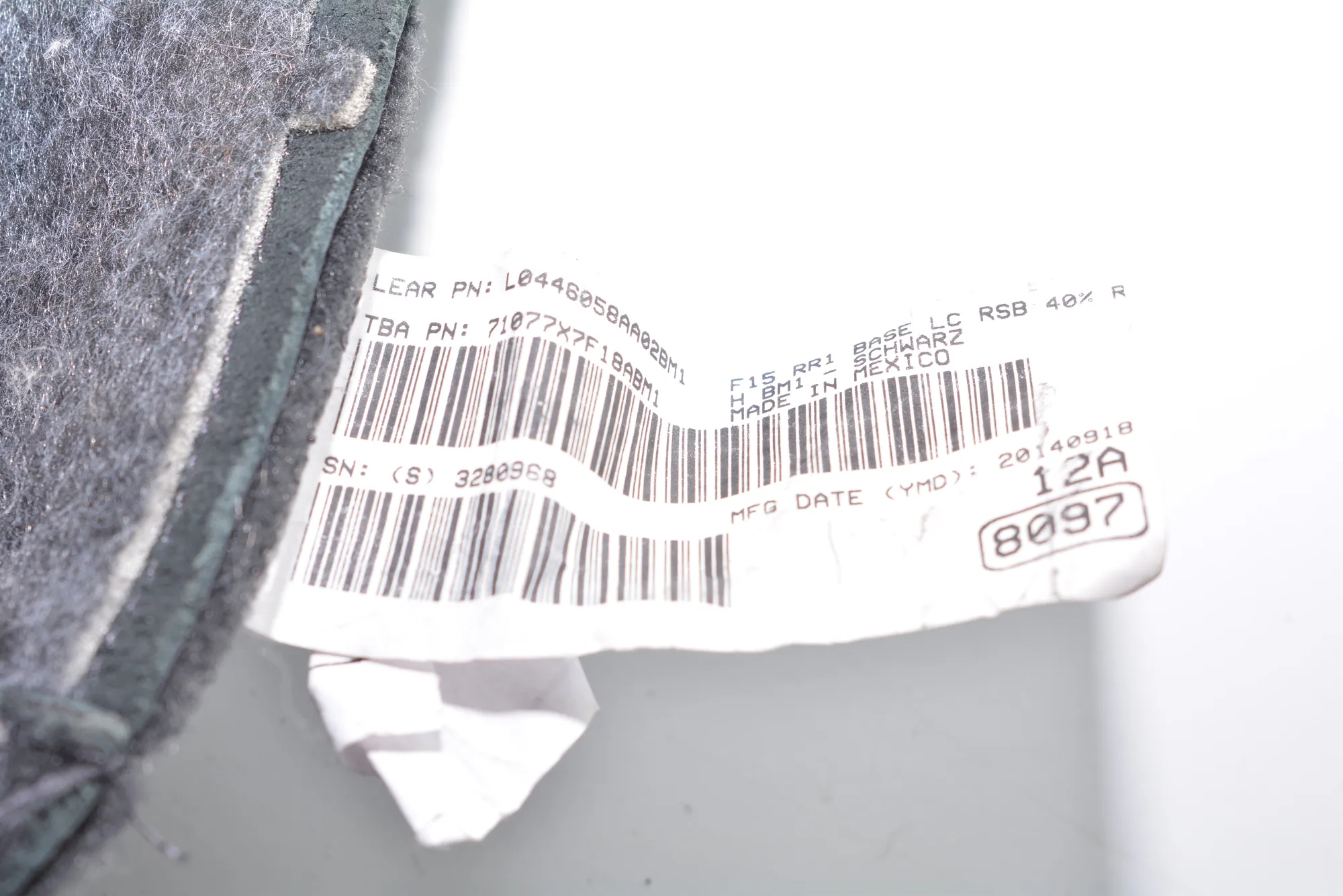 Rear Seat – OEM 3280968 · BMW X5 (F15, F85) BMW X5 (F15, F85) 2014 – 9