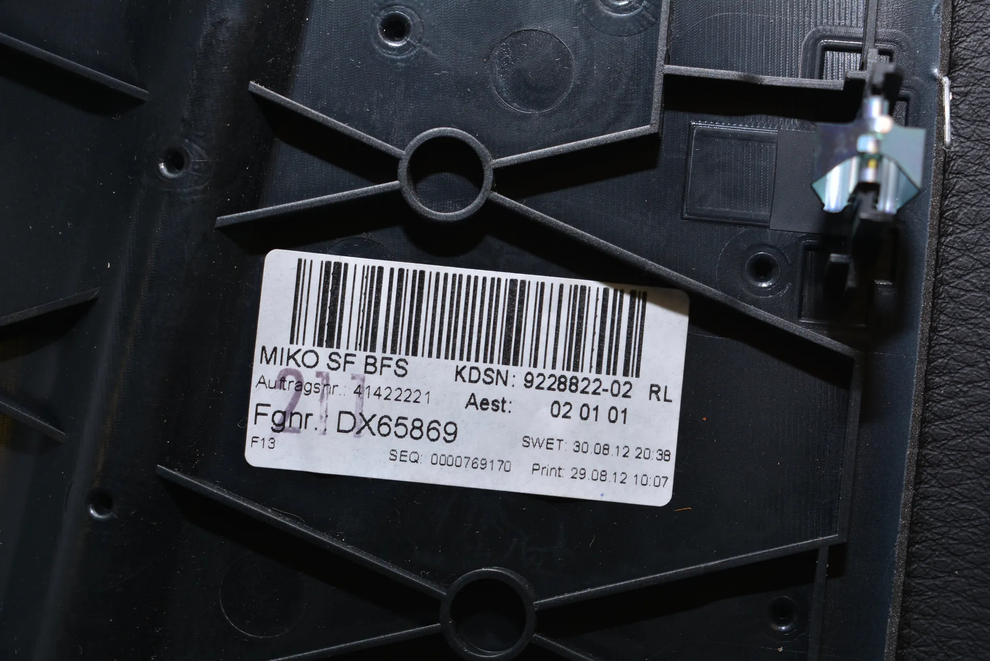 Other Interior Parts – OEM 9228822 · BMW 6 Coupe (F13) BMW 6 Coupe (F13) 2012 – 6