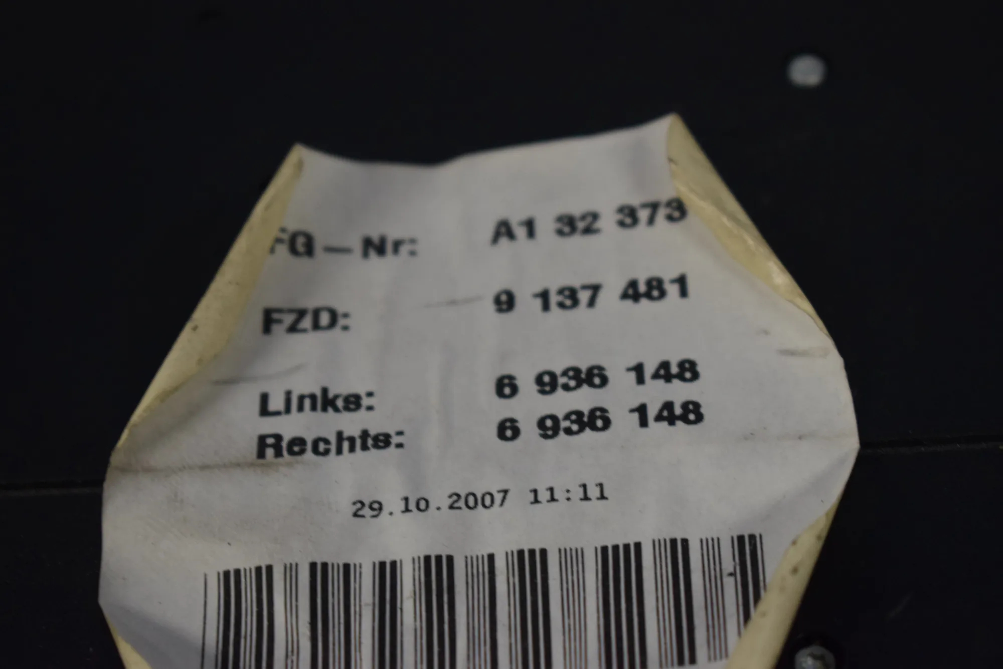 Interior Lighting – OEM 9137481 · BMW 3 Touring (E91) 320 d 2007 – 11