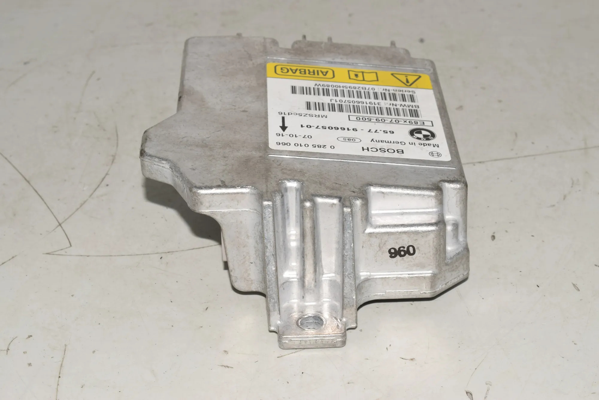 SRS Control Unit – OEM 9166057 · BMW 3 Touring (E91) 320 d 2007 – 2