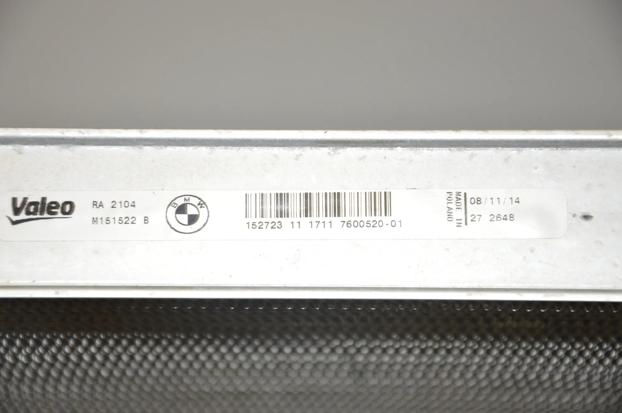 Cooling Radiator – OEM 7600520 · BMW i3 (I01) BMW i3 (I01) Hybrid 2016 – 4
