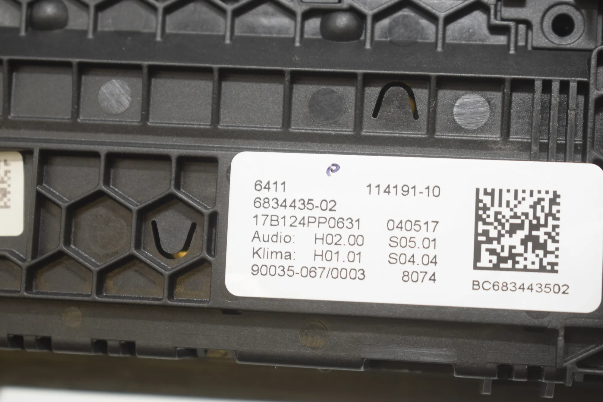 Climate Control Unit – OEM 6834435 · BMW 5 (G30) (2016 - -) 540 i 2017 – 6