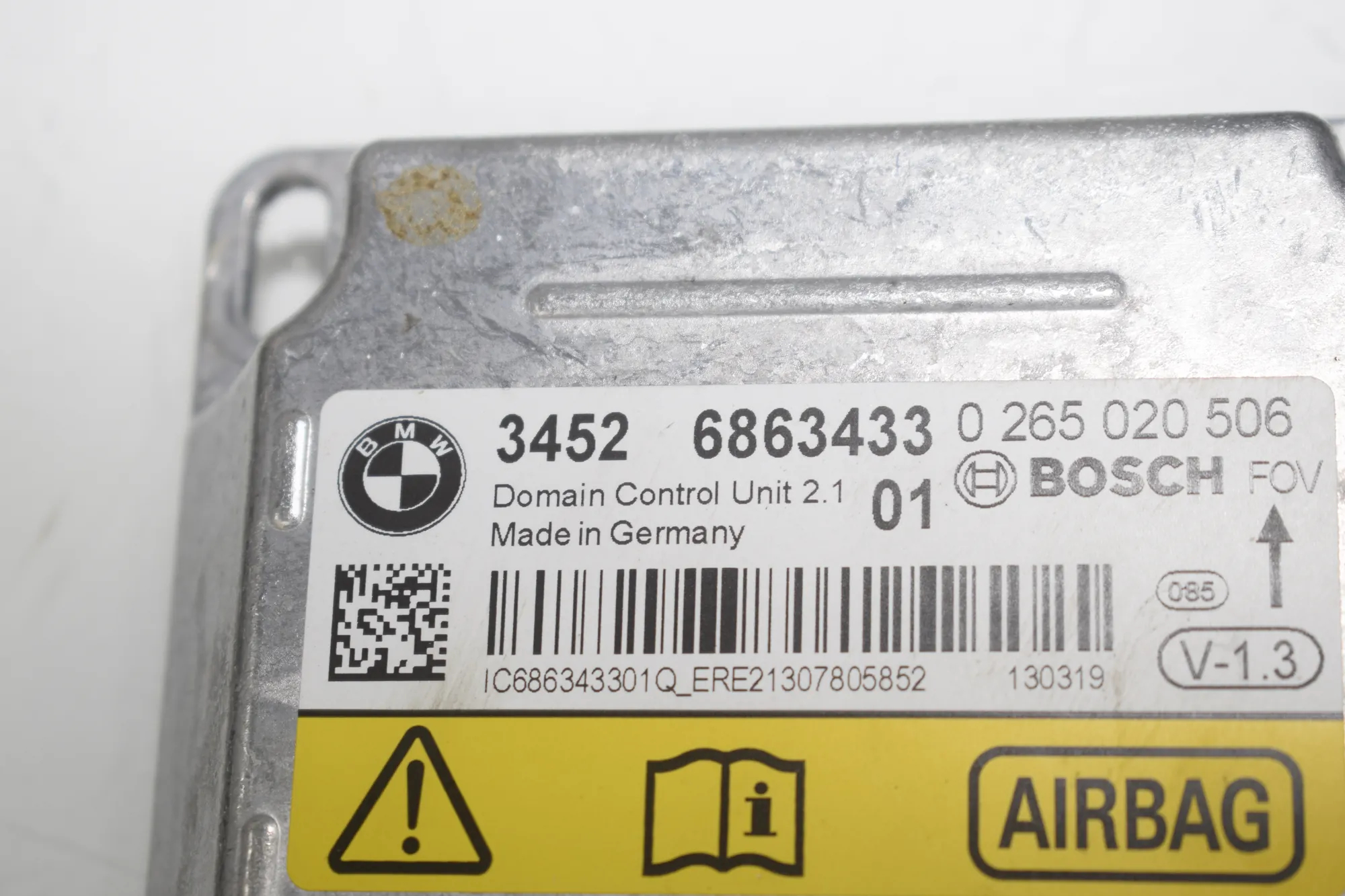 SRS Control Unit – OEM 6863433 · BMW 3 Touring (F31) 330 d 2013 – 7