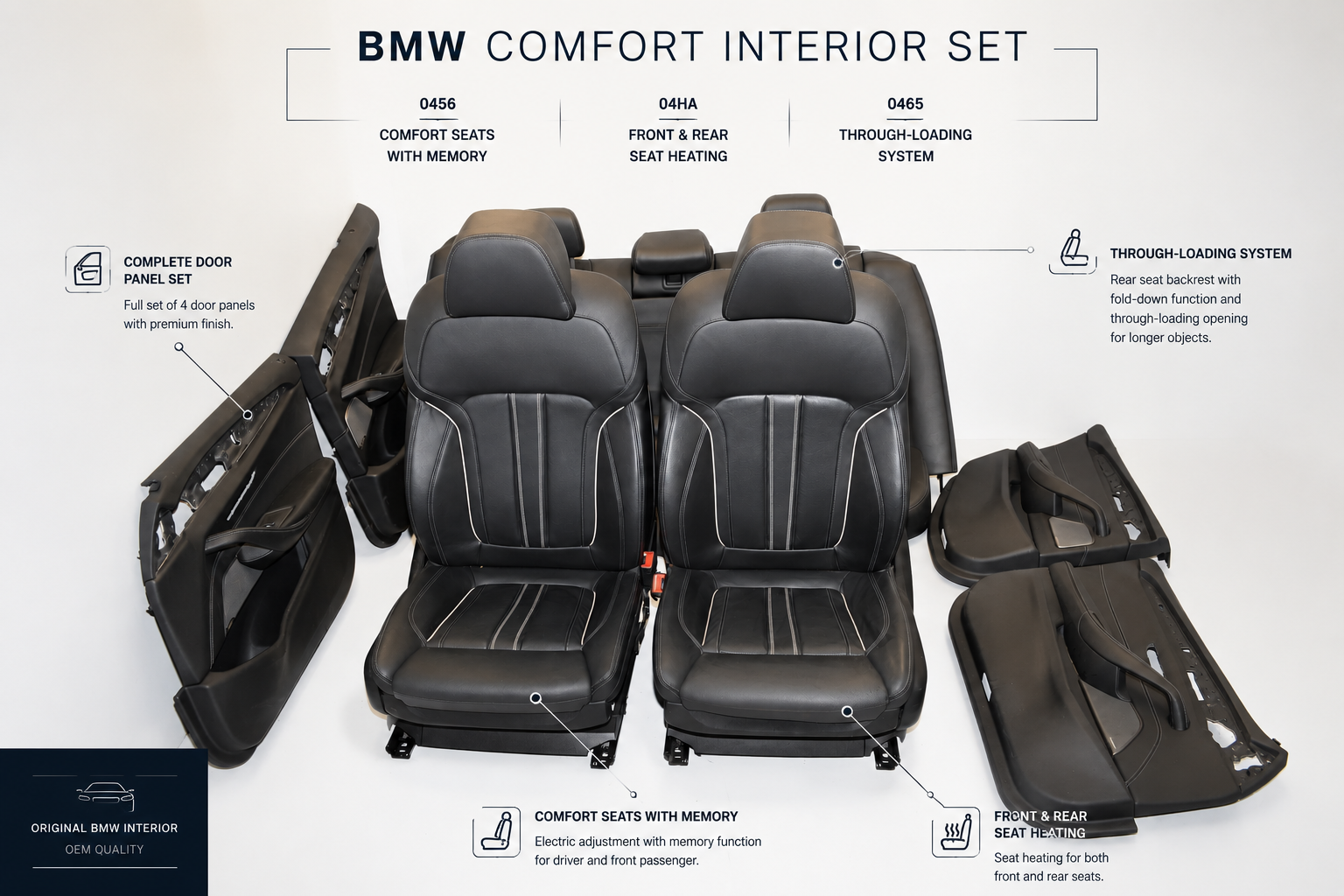 Seat set · BMW 5 (G30) (2016 - -) 540 i 2017
