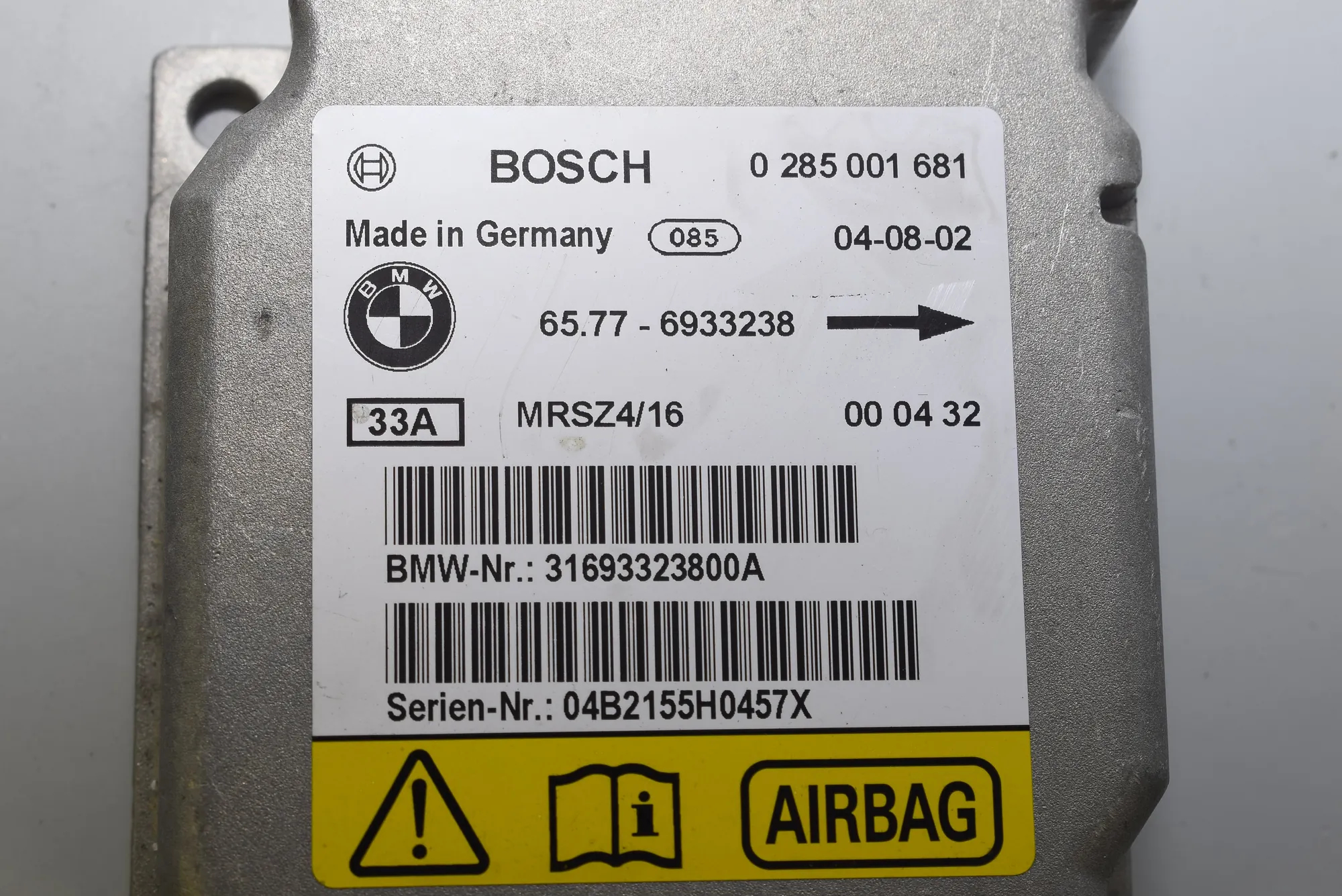 SRS Control Unit – OEM 6933238 · BMW X5 (E53) 4.8 is 2004 – 5