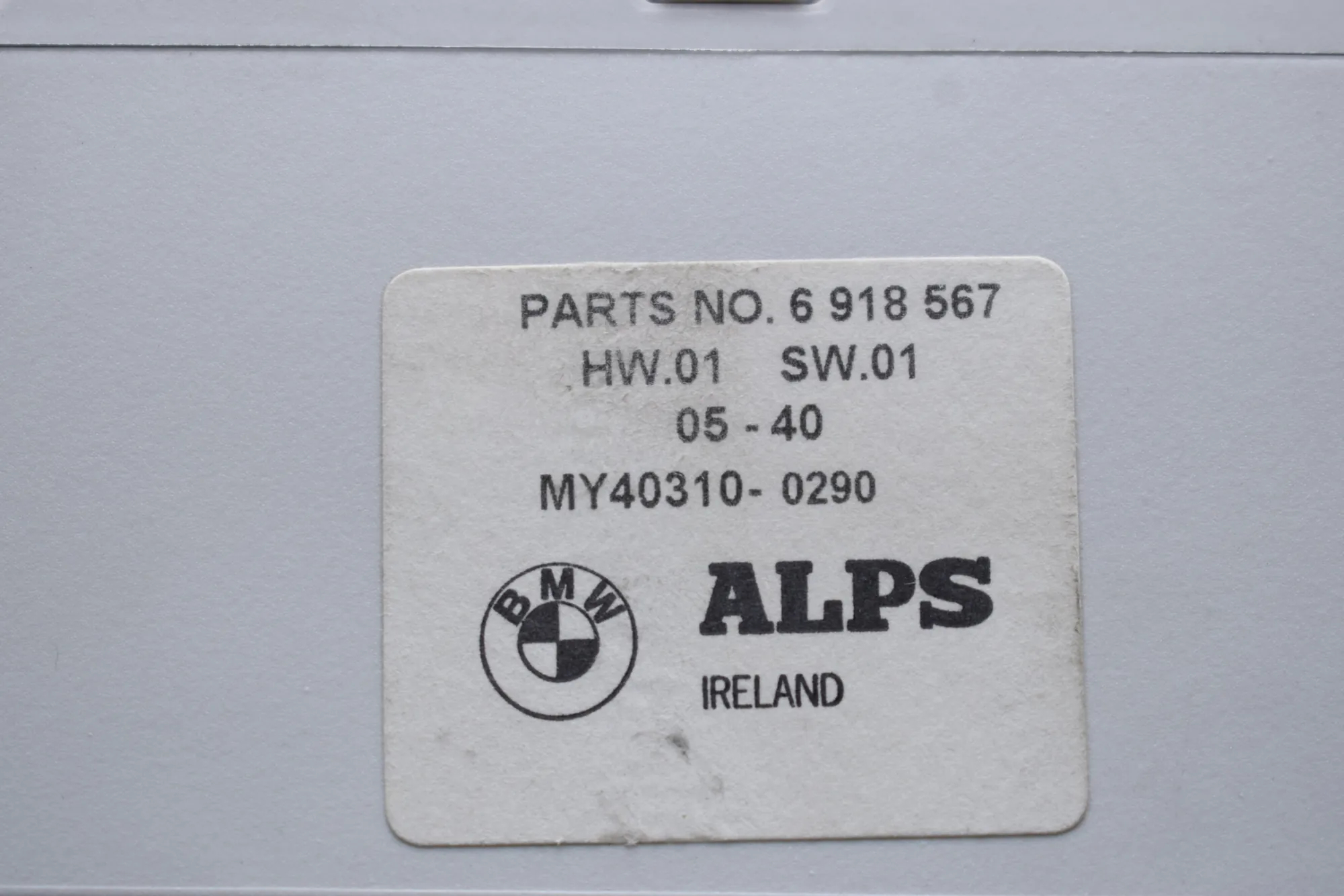 Other Control Units – OEM 6918567 · BMW 7 (E65, E66, E67) BMW 7 (E65, E66, E67) 2001 – 4