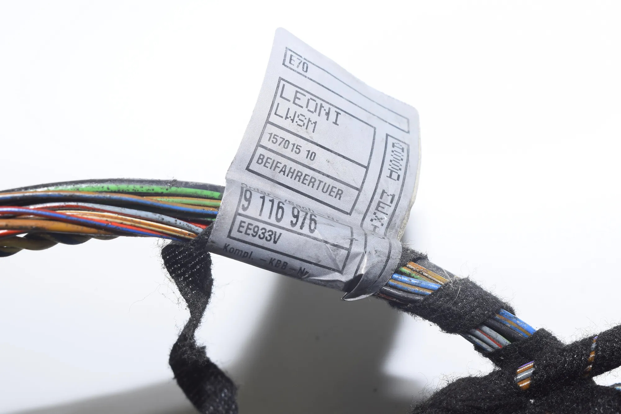 Front Left Door Wiring – OEM 9116976 · BMW X5 (E70) 3.0 d 2007 – 6