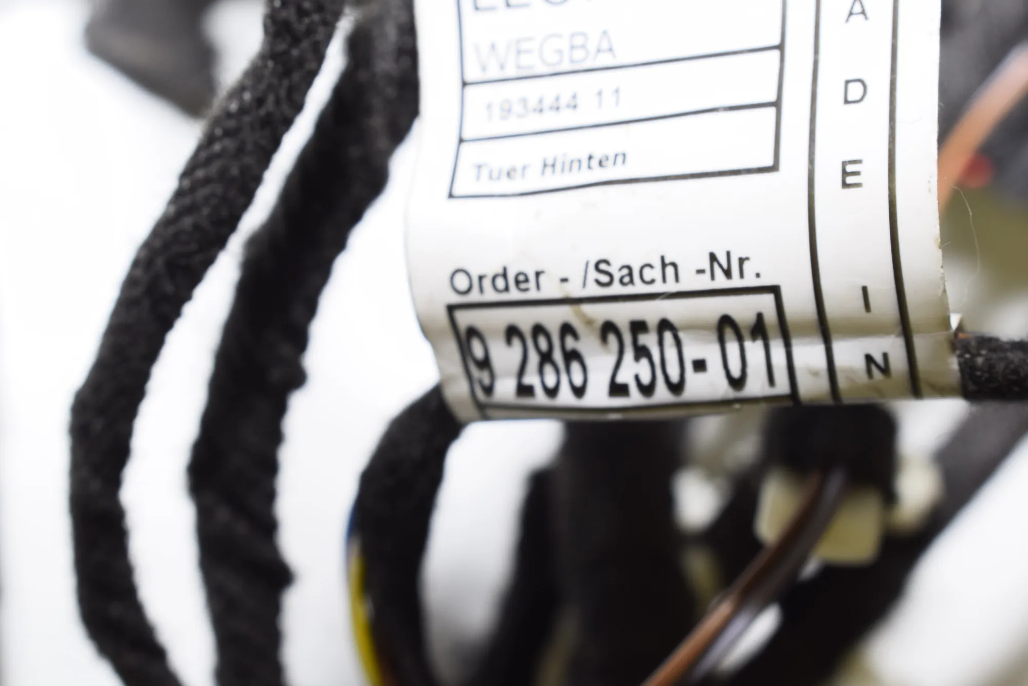 Rear Left Door Wiring – OEM 9286250 · BMW 3 Touring (F31) BMW 3 Touring (F31) 2012 – 5