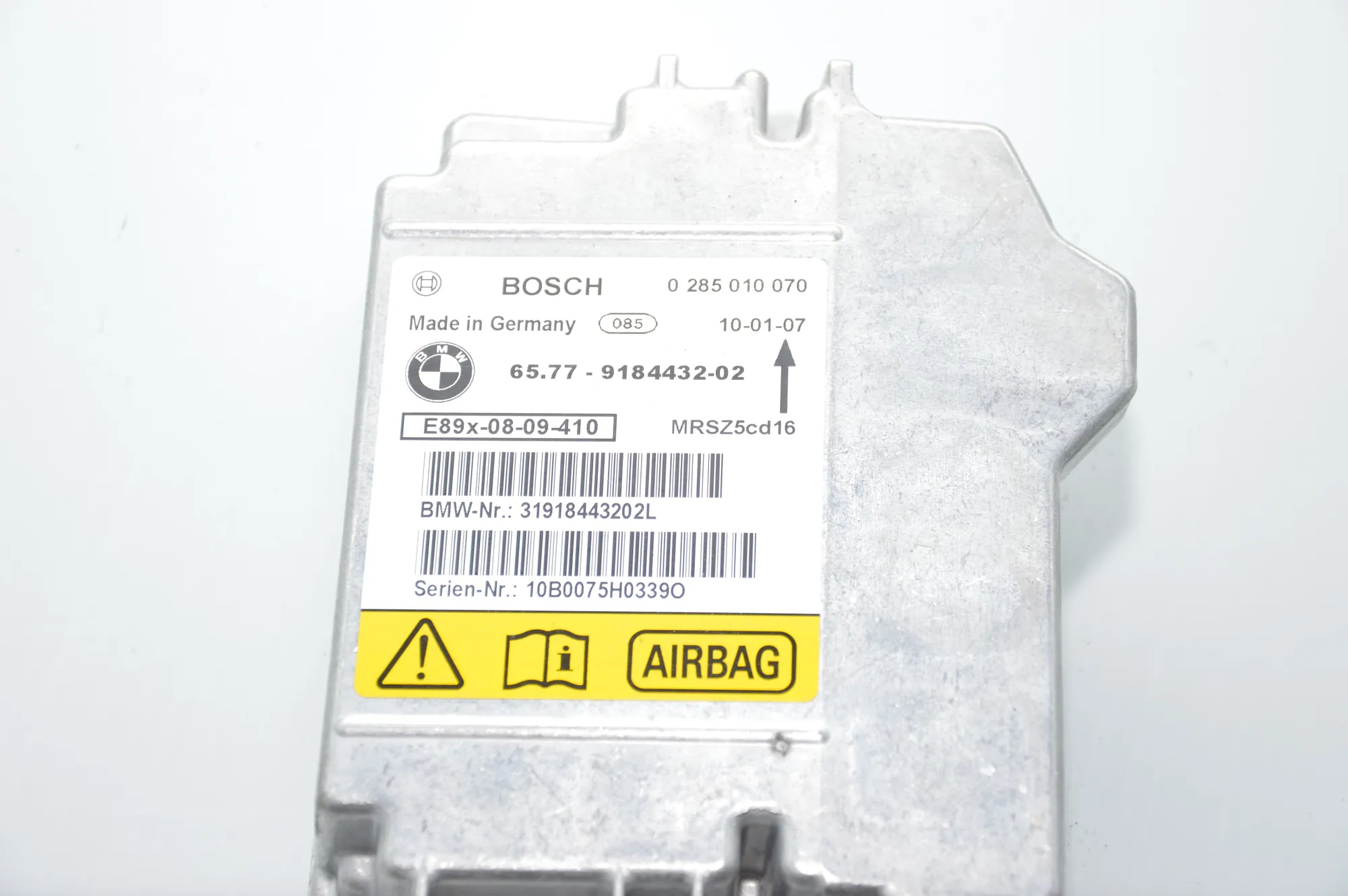 SRS Control Unit – OEM 9184432 · BMW 1 (E87) 120 d 2010 – 6
