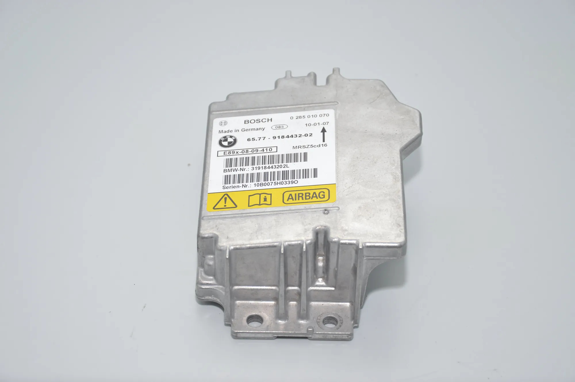 SRS Control Unit – OEM 9184432 · BMW 1 (E87) 120 d 2010 – 2