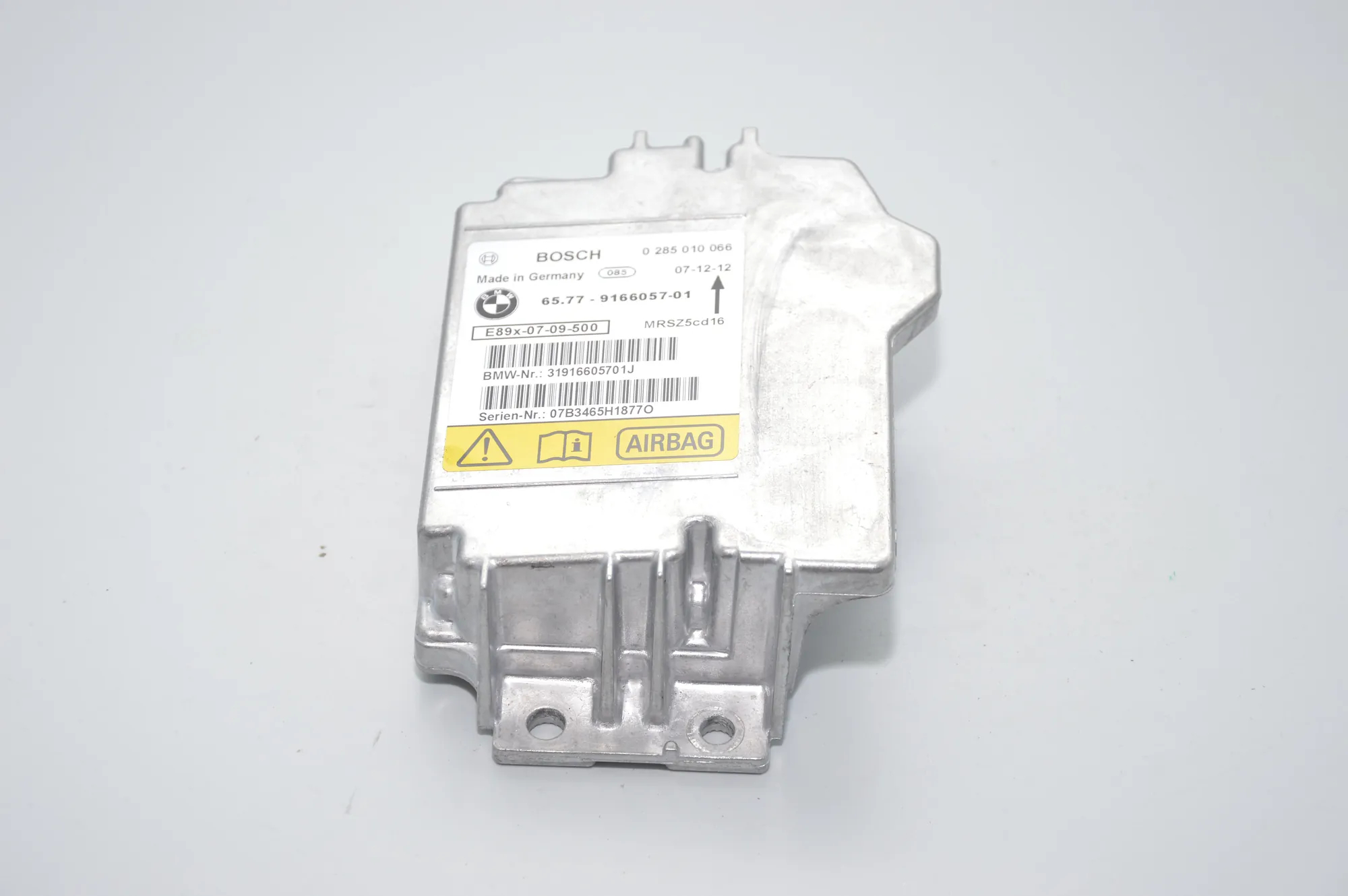 SRS Control Unit – OEM 9166057 · BMW 1 (E81) 118 d 2008 – 2
