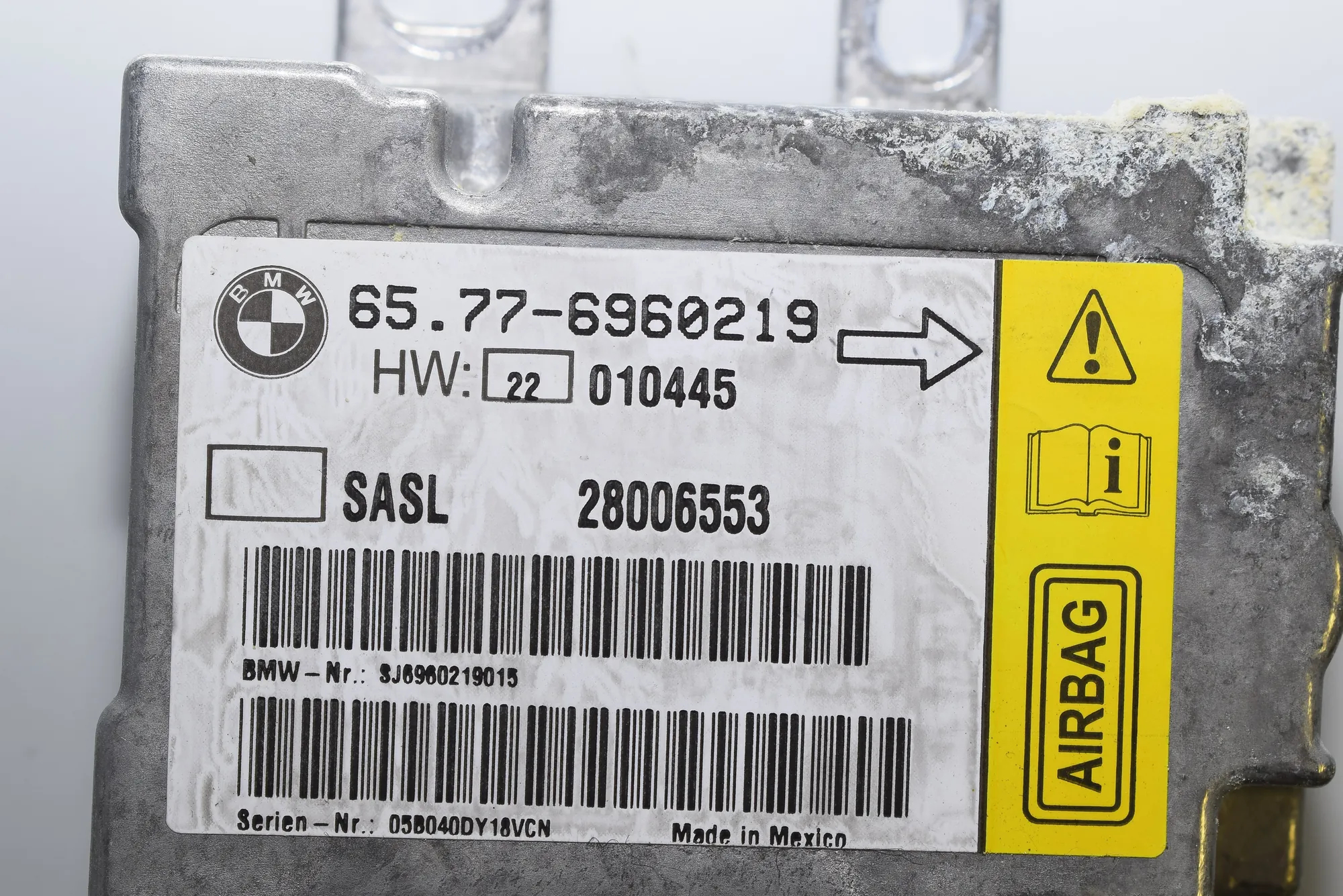 SRS Control Unit – OEM 6960219 · BMW 7 (E65, E66, E67) 750 i, Li 2005 – 5