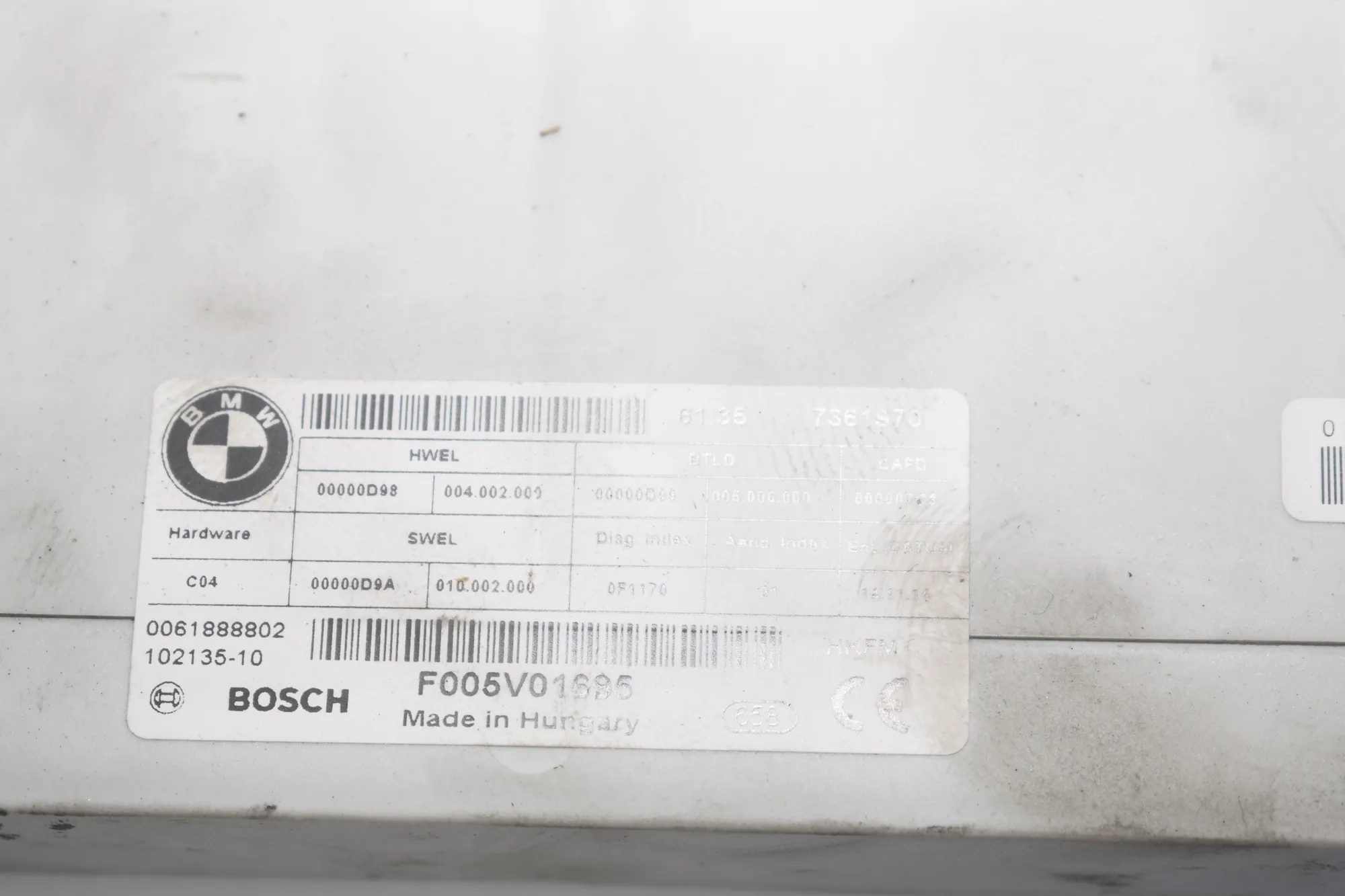 Other Control Units – OEM 9275119 · BMW 5 (F10) 530 d 2014 – 4