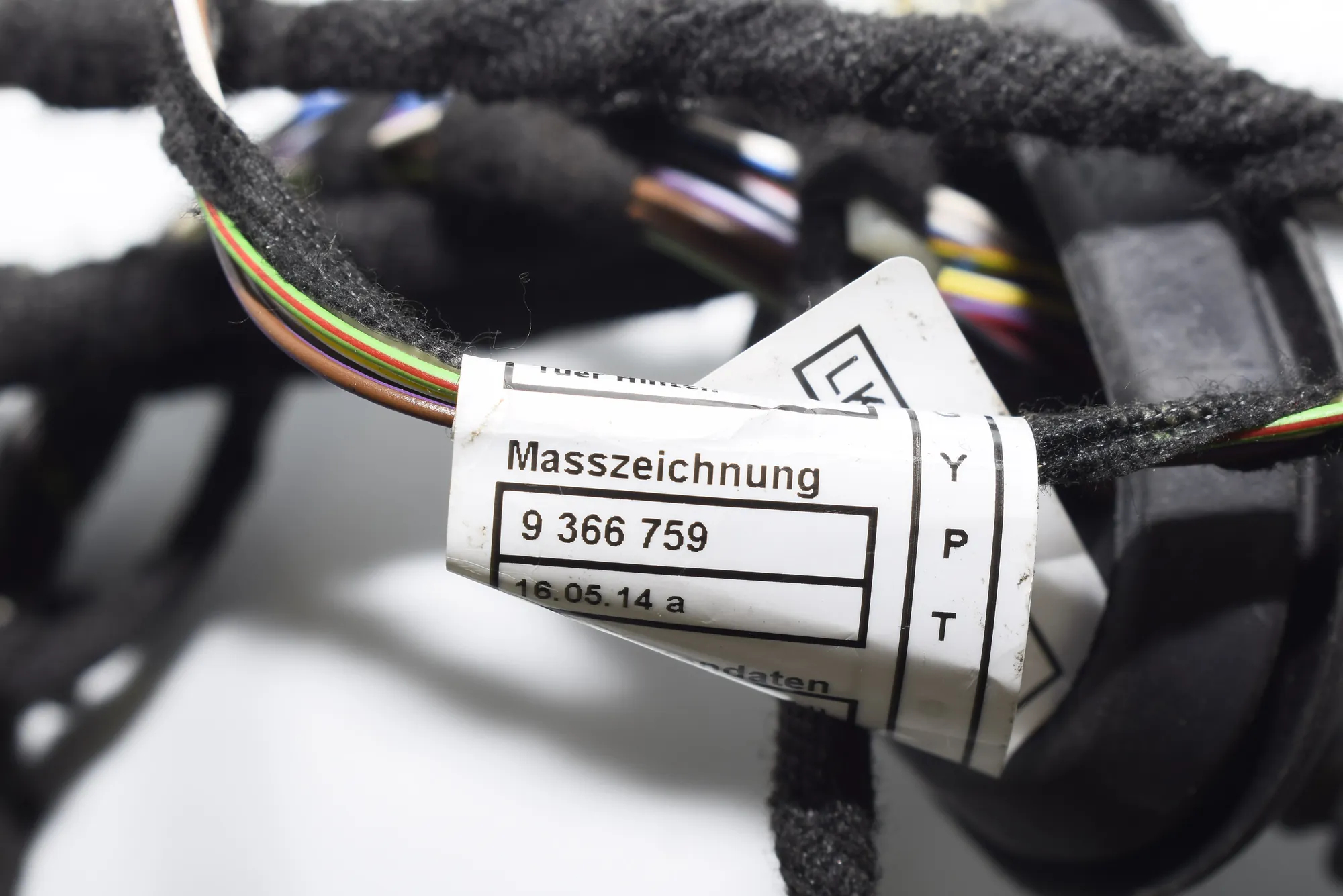 Rear Left Door Wiring – OEM 9224365 · BMW 3 Touring (F31) 335 d xDrive 2015 – 8