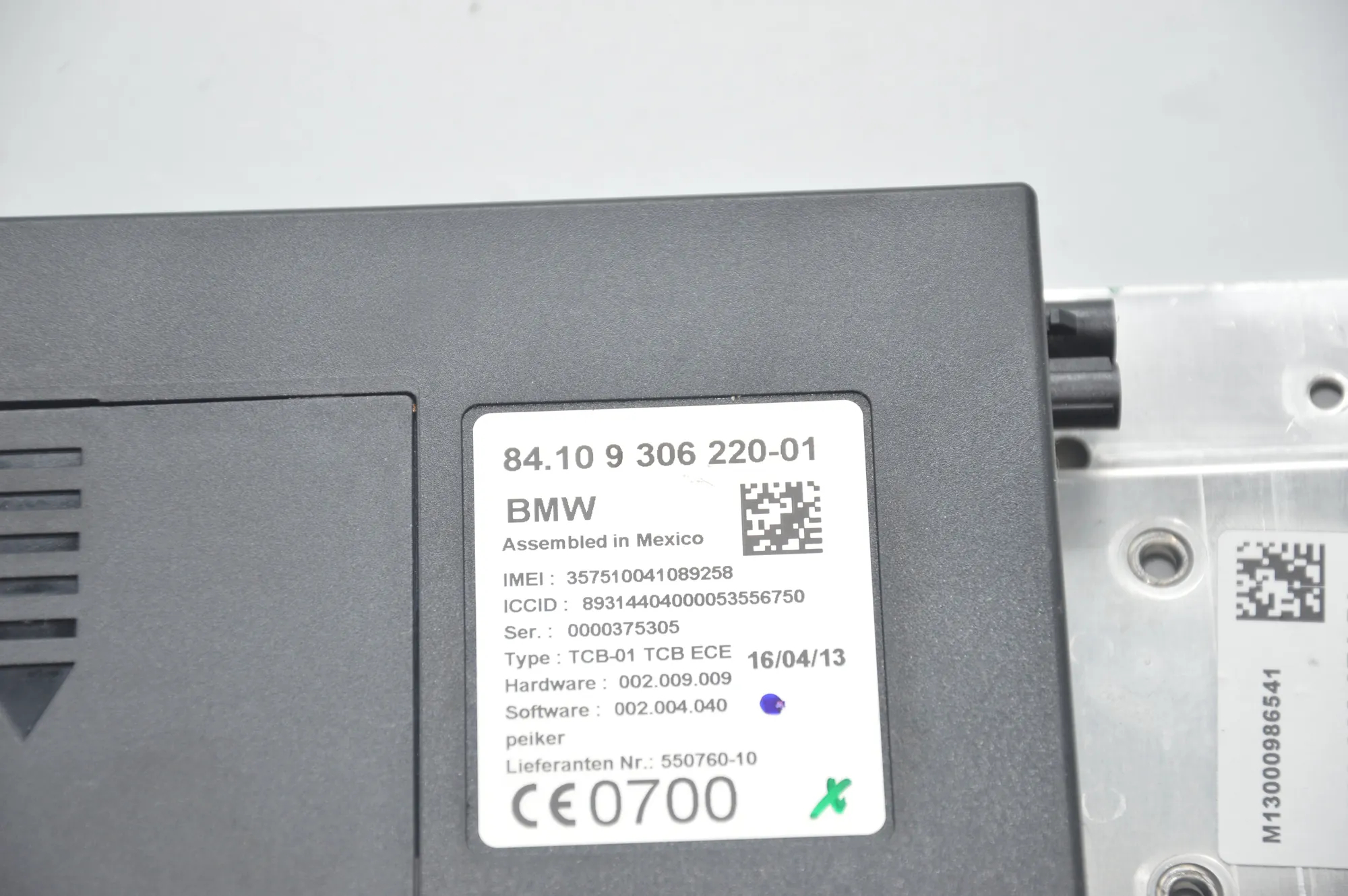 Bluetooth Control Unit – OEM 9306220 · BMW 7 (F01, F02) 750 d xDrive 2013 – 3