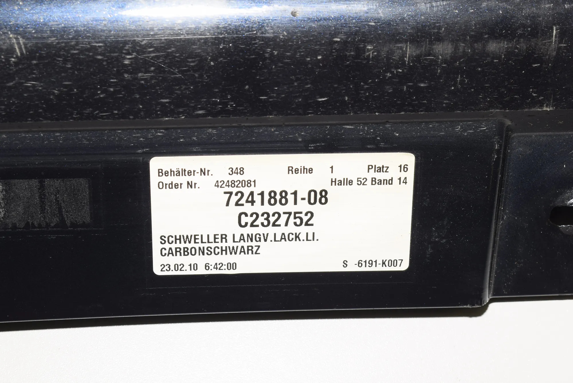 Left Side Plastic Sideskirt Cover – OEM 7185043 · BMW 7 (F01, F02) 730 d 2010 – 11