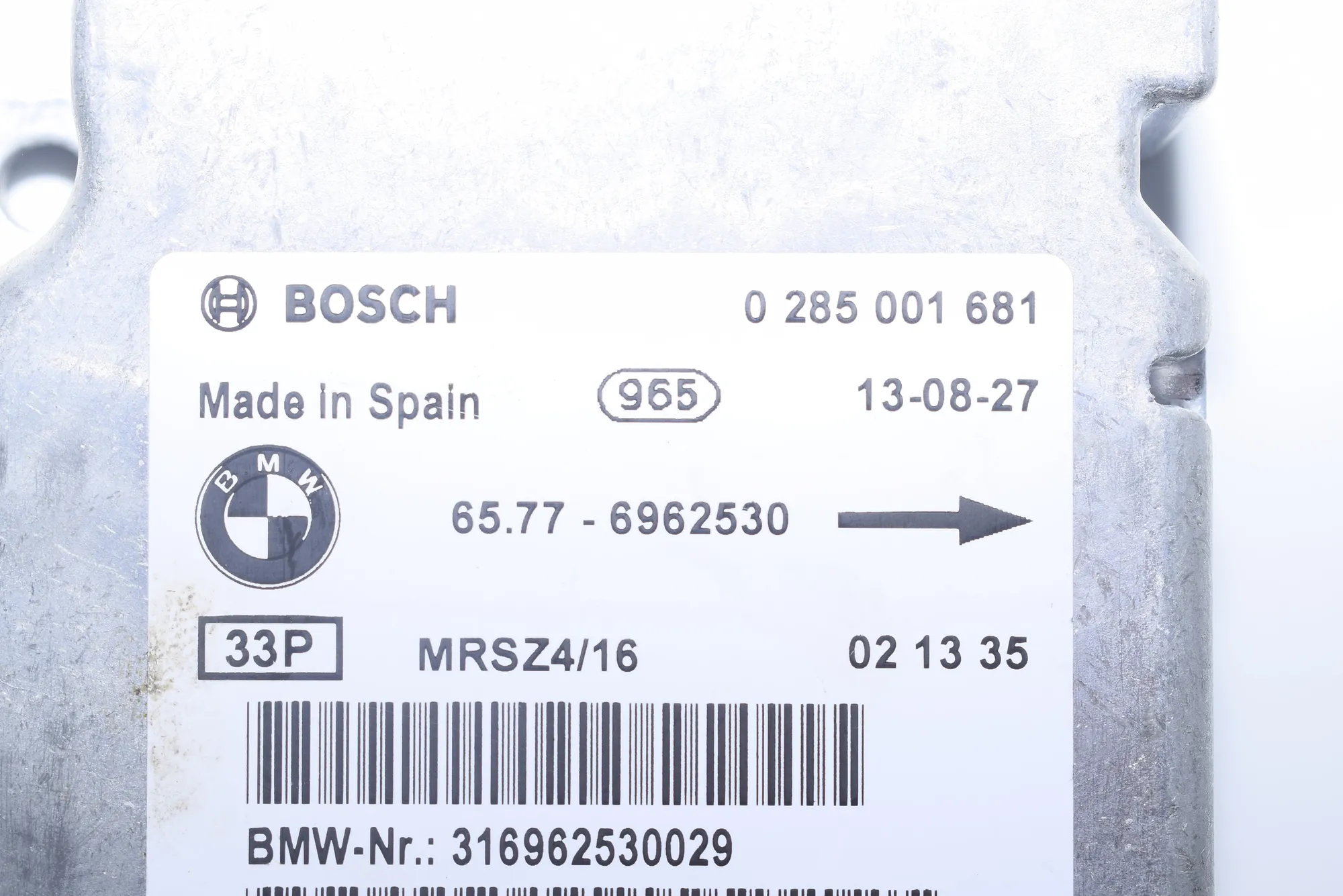 SRS Control Unit – OEM 6962530 · BMW X5 (E53) 4.6 is 2002 – 5