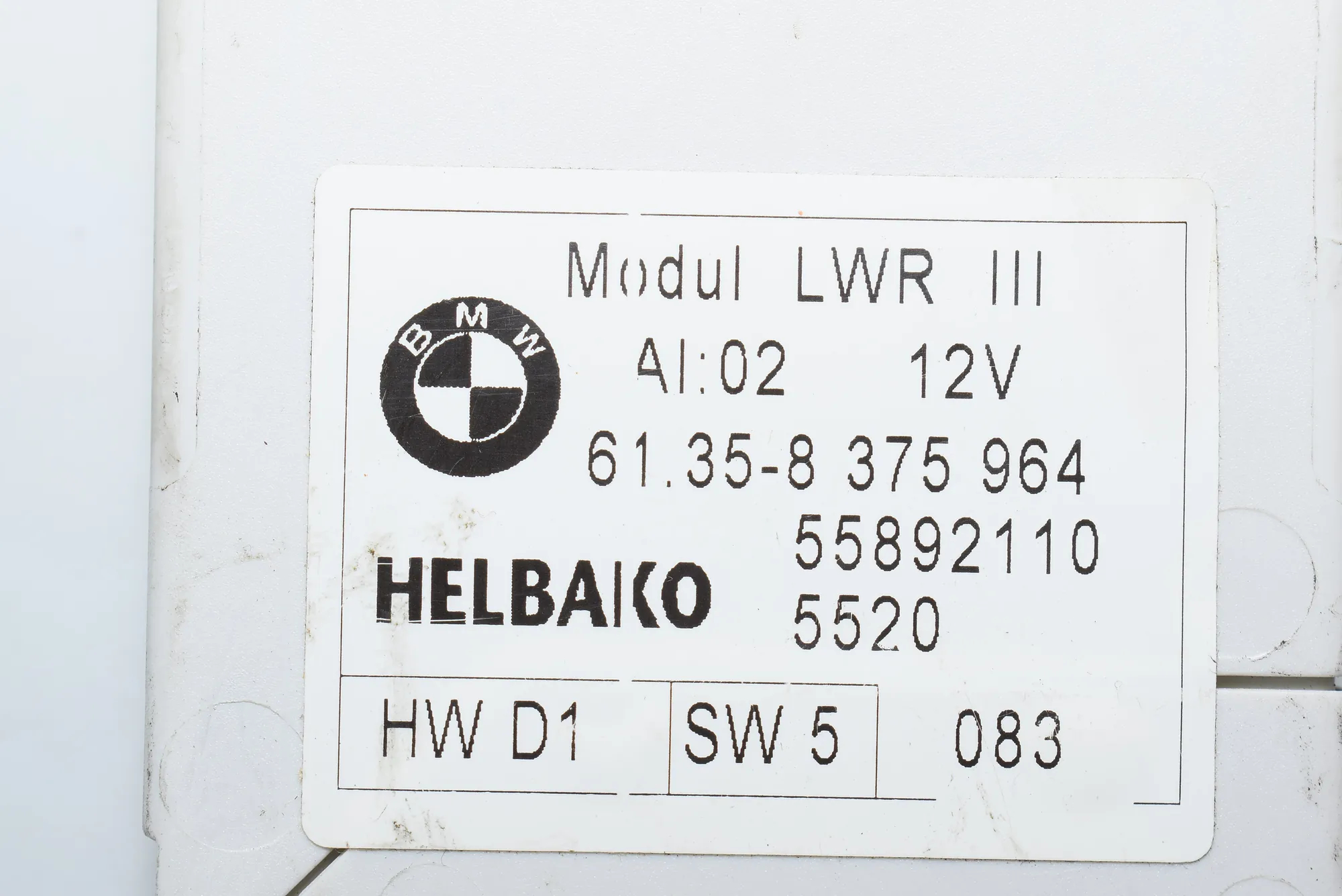 Headlight Control Unit – OEM 8375964 · BMW 5 Touring (E39) 525 d 2001 – 5