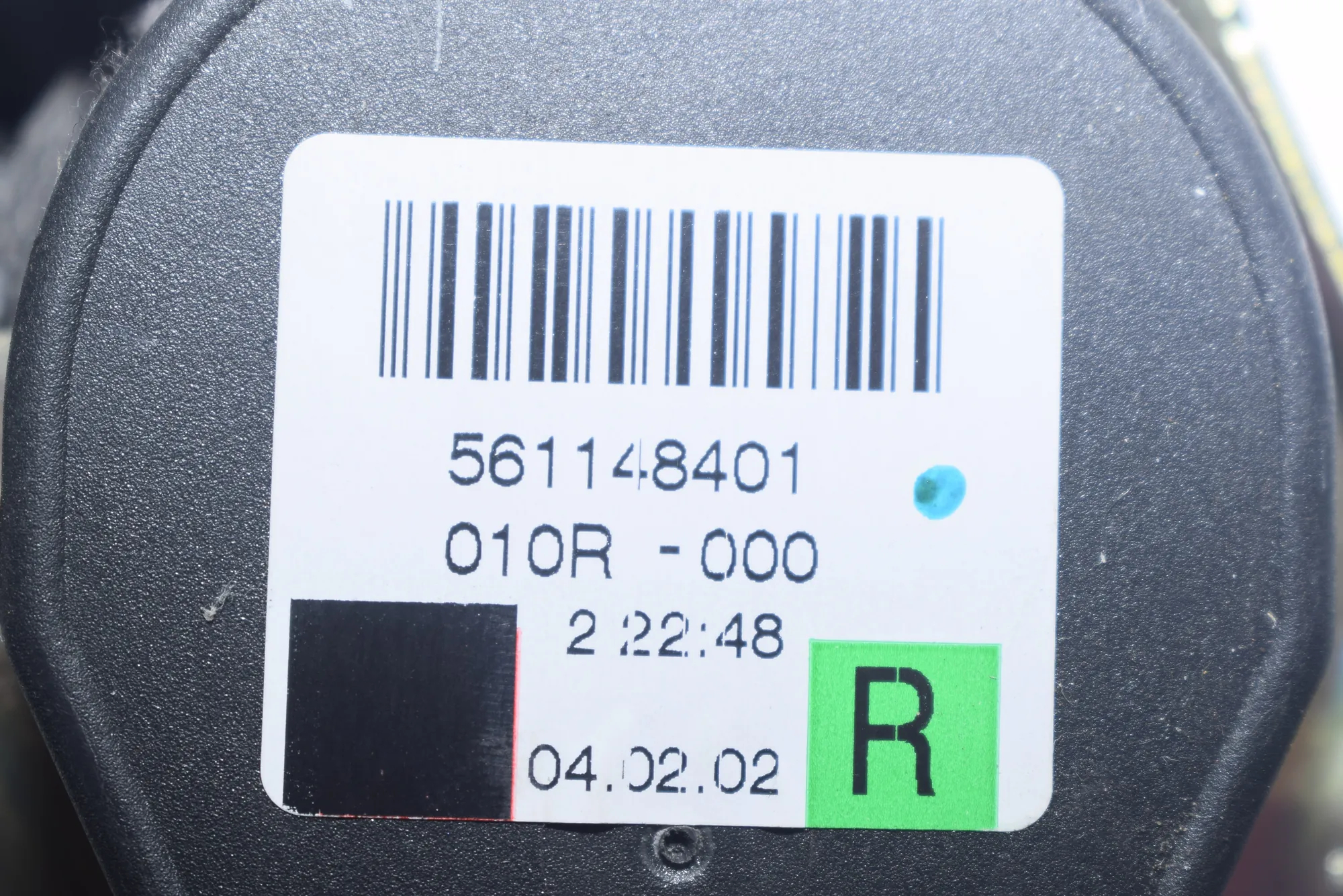 Front Right Seatbelt – OEM 5611484 · BMW 7 (E65, E66, E67) 745 i, Li 2002 – 5
