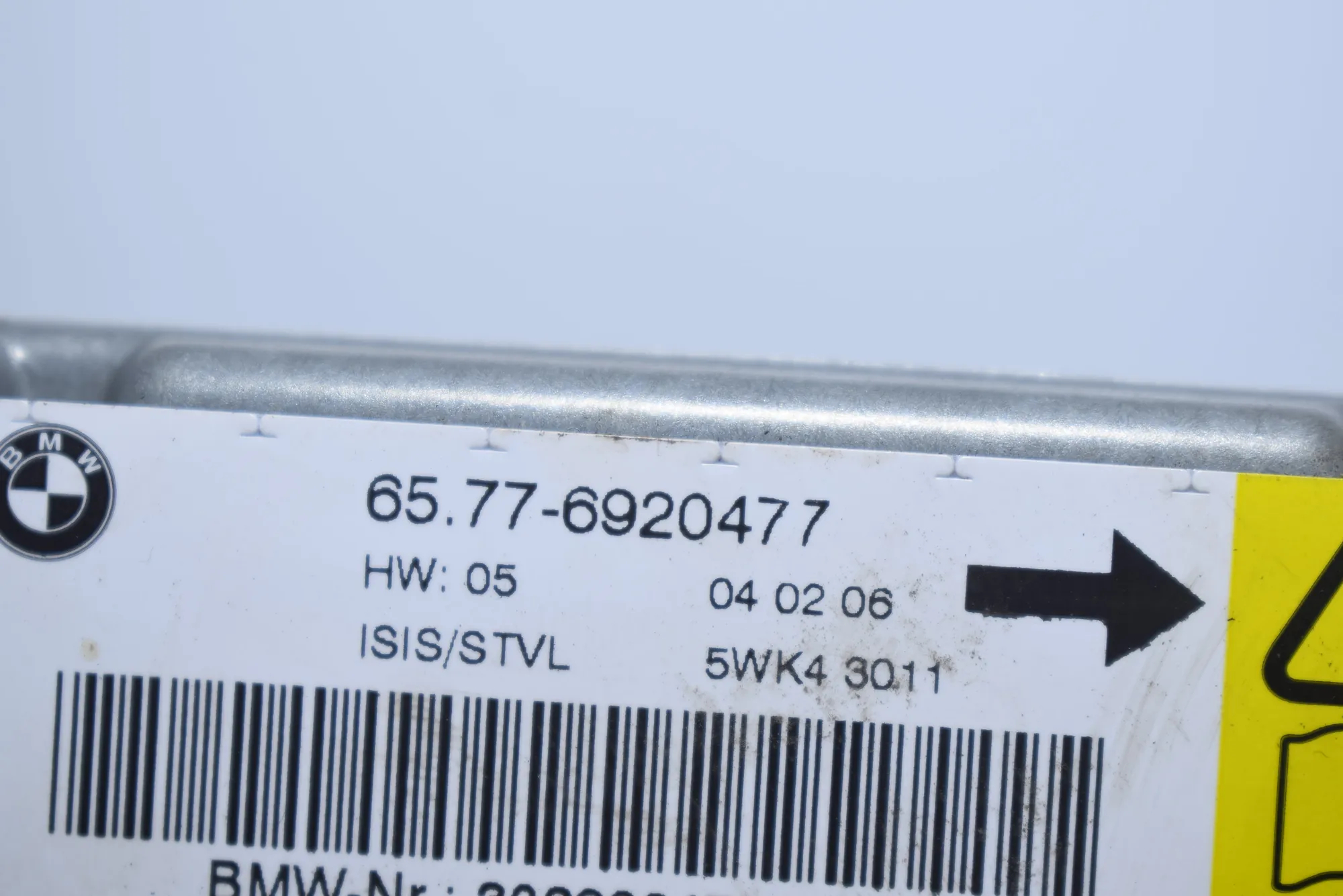 SRS Control Unit – OEM 6920477 · BMW 7 (E65, E66, E67) 745 i, Li 2002 – 5