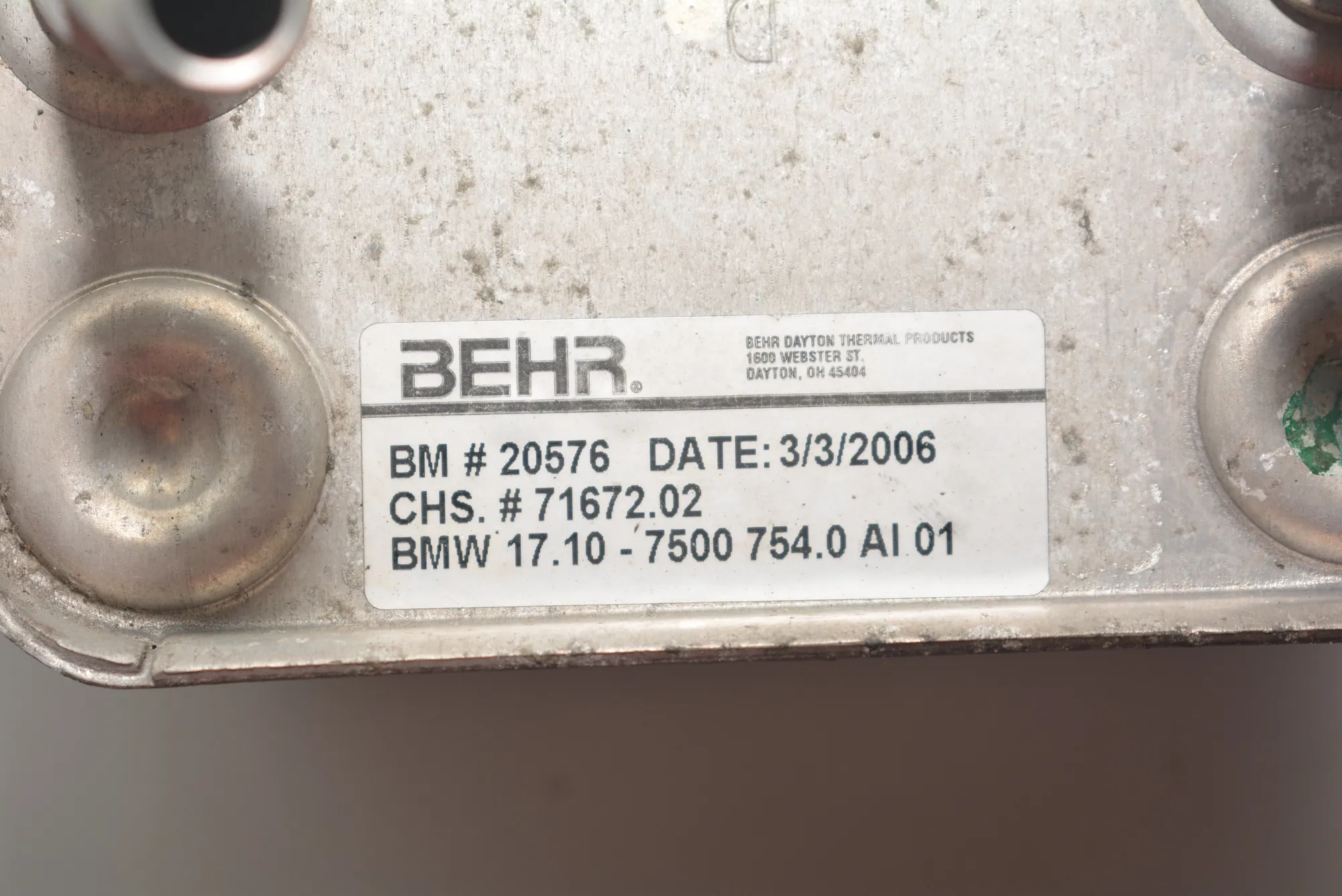 Gearbox Radiator – OEM 7500754 · BMW X5 (E53) 3.0 d 2006 – 6