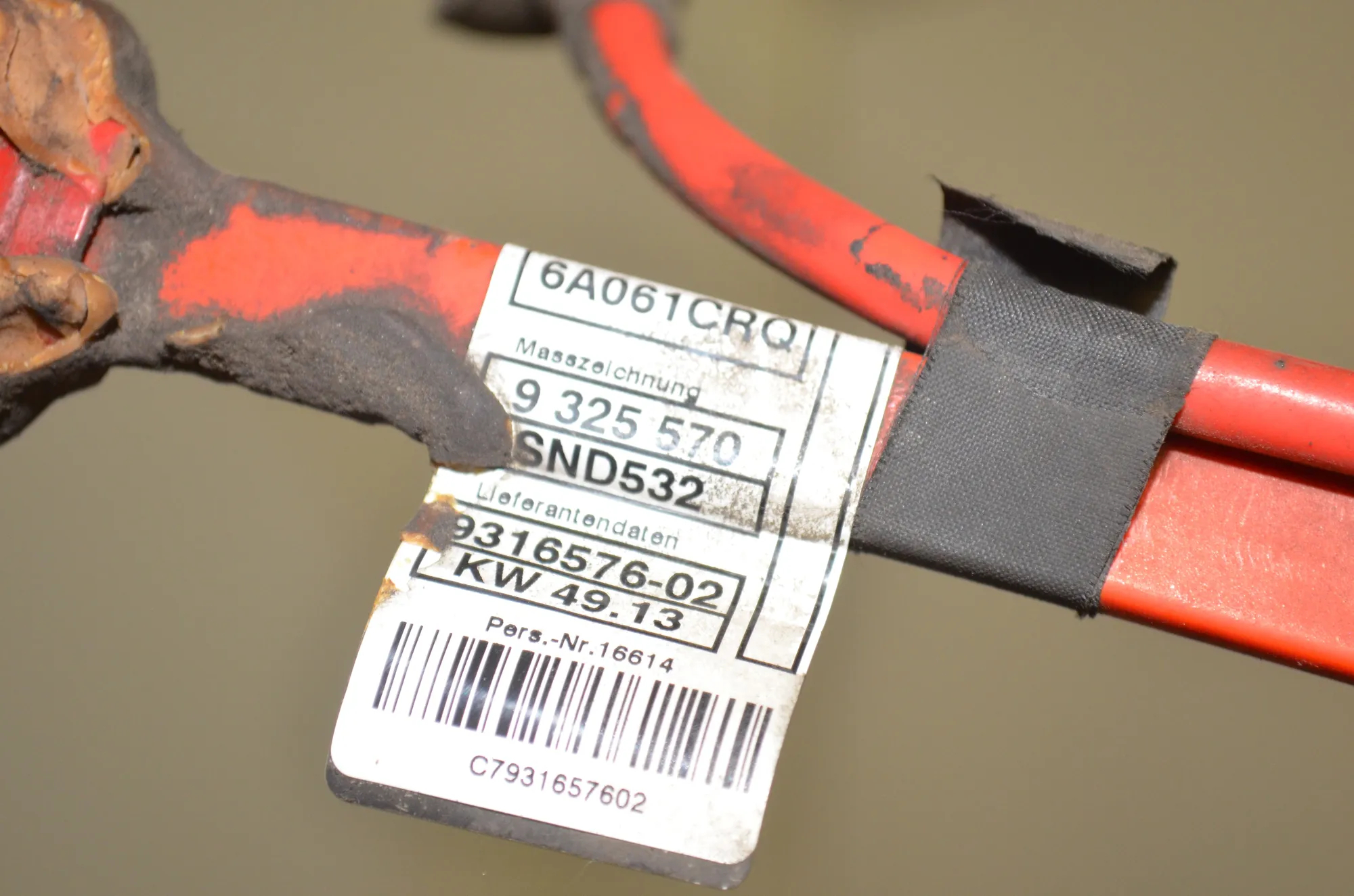 Positive Battery Cable – OEM 9325570 · BMW 3 (F30, F80) 330 d 2013 – 4