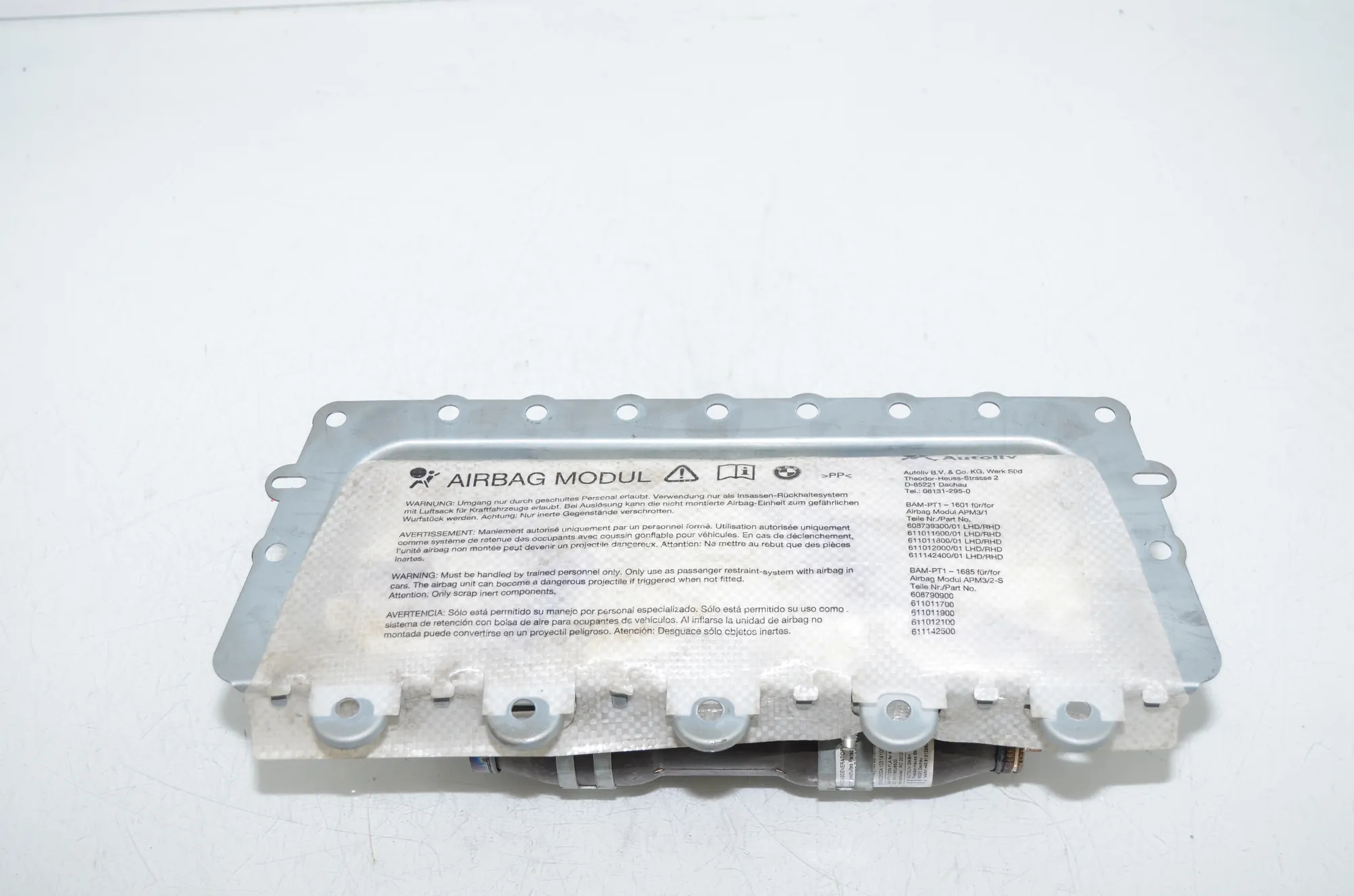Dashboard Safety Bag SRS – OEM 9112152 · BMW 7 (F01, F02) 750 i 2010